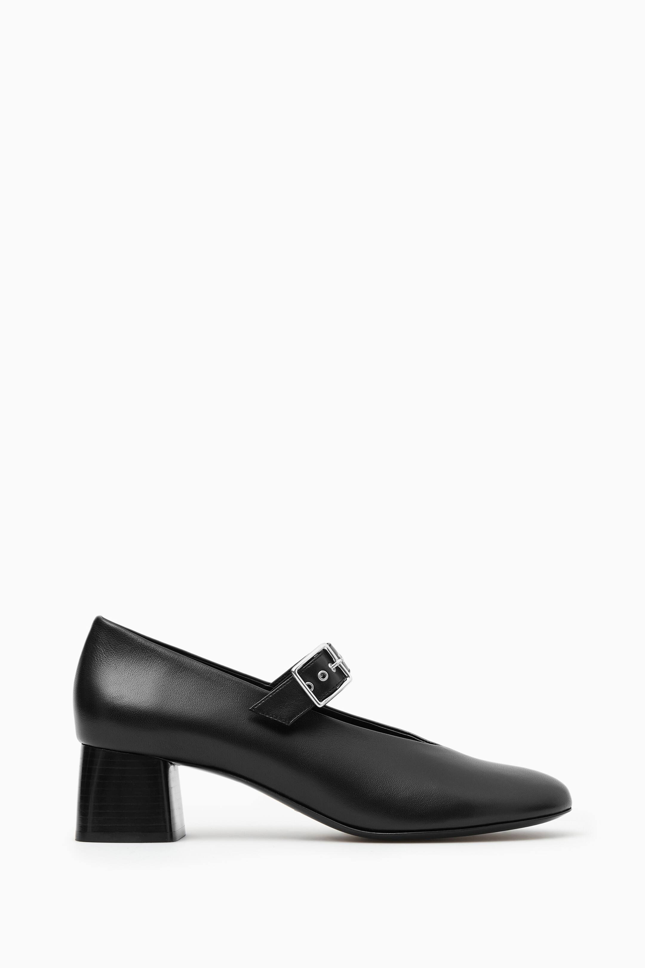 Ingrandisci l'immagine: MARY JANES AUS LEDER MIT BLOCKABSATZ - SCHWARZ - DONNA | H&M CH 1