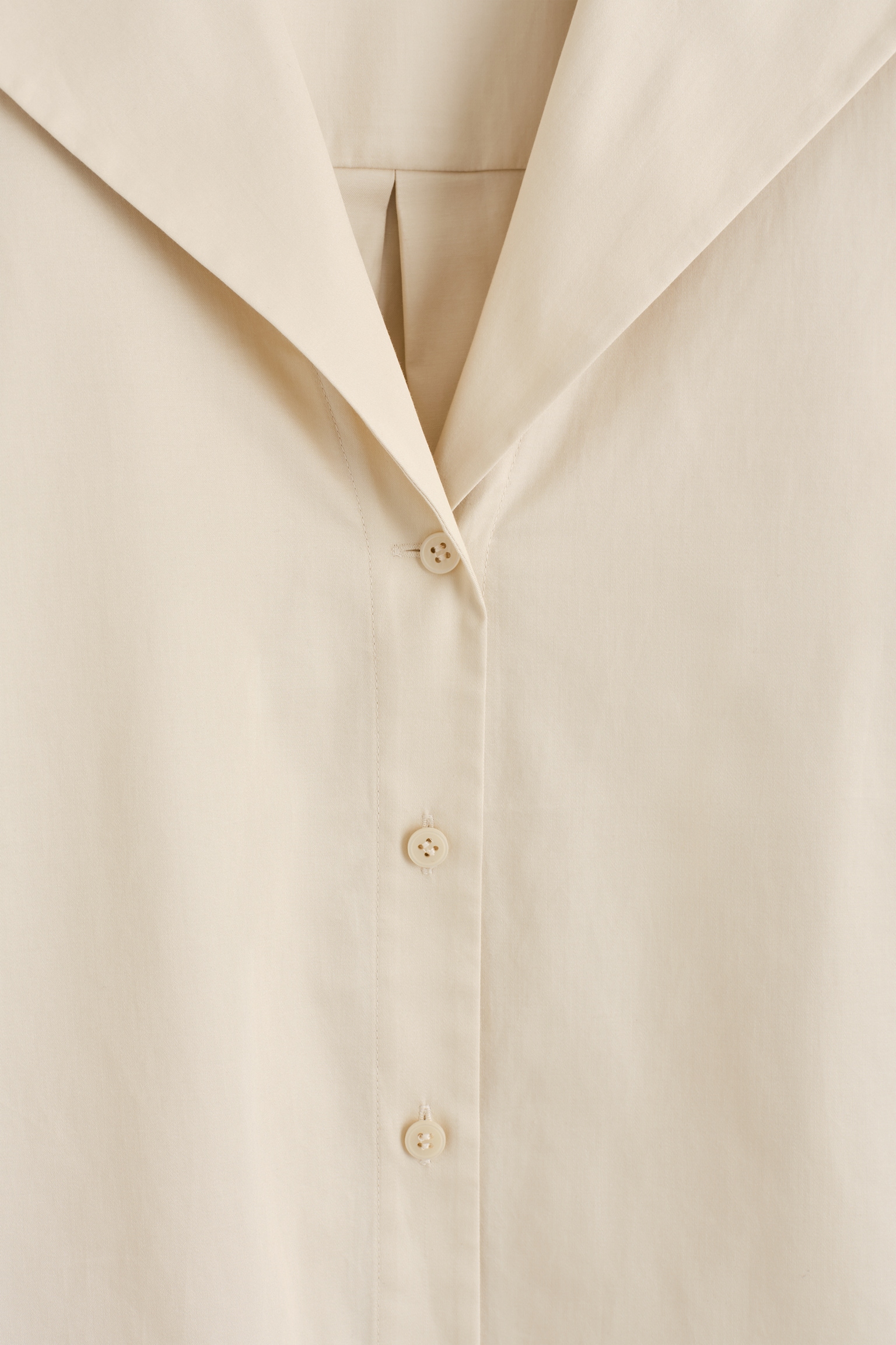 CAMICIA IN COTONE CON COLLETTO ALLA MARINARA - BEIGE CHIARO - 3
