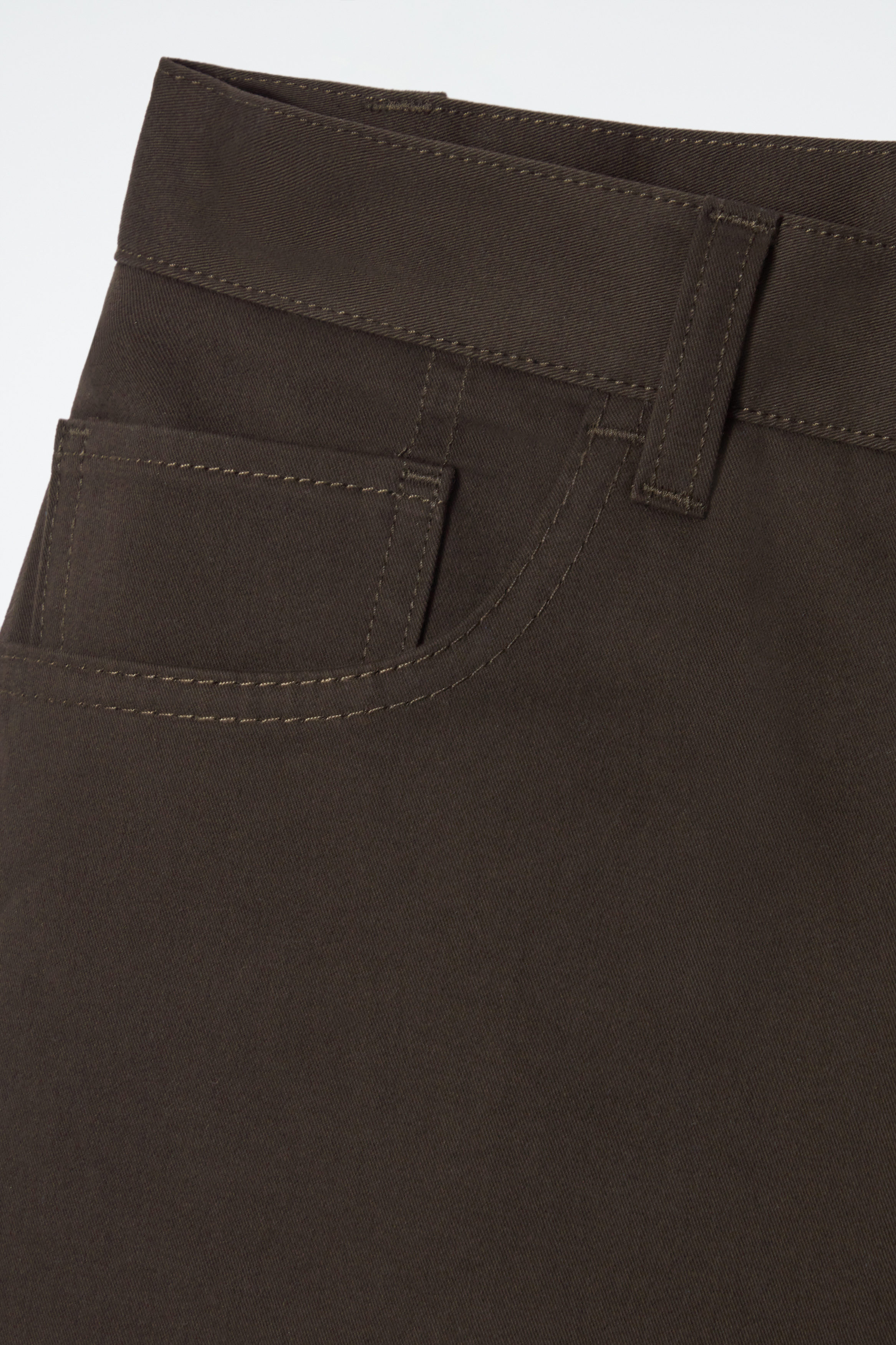 DECONSTRUCTED COTTON BARREL-LEG TROUSERS - DARK BROWN | COS