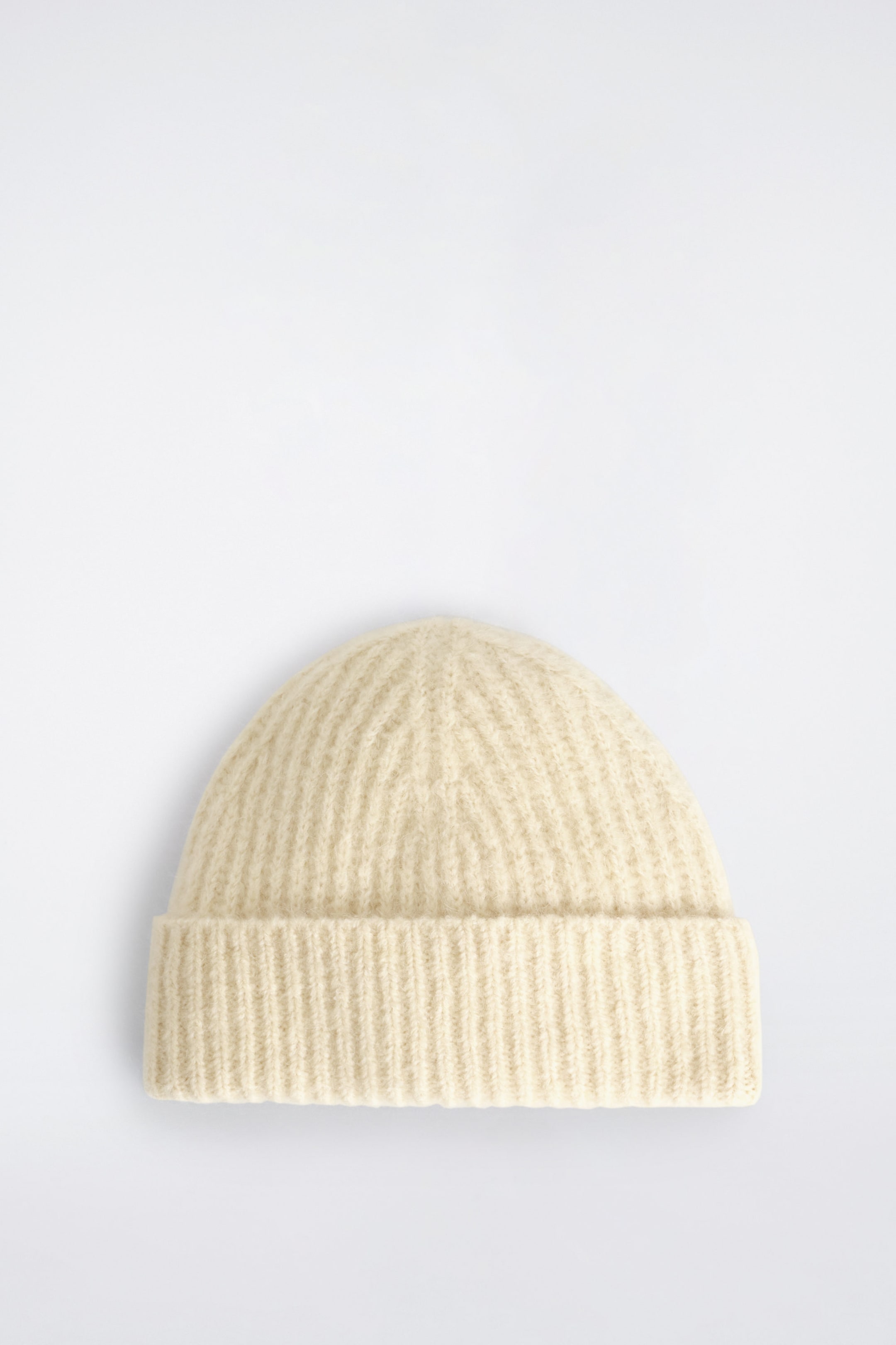 SPACE-DYED BRUSHED WOOL-BLEND BEANIE
