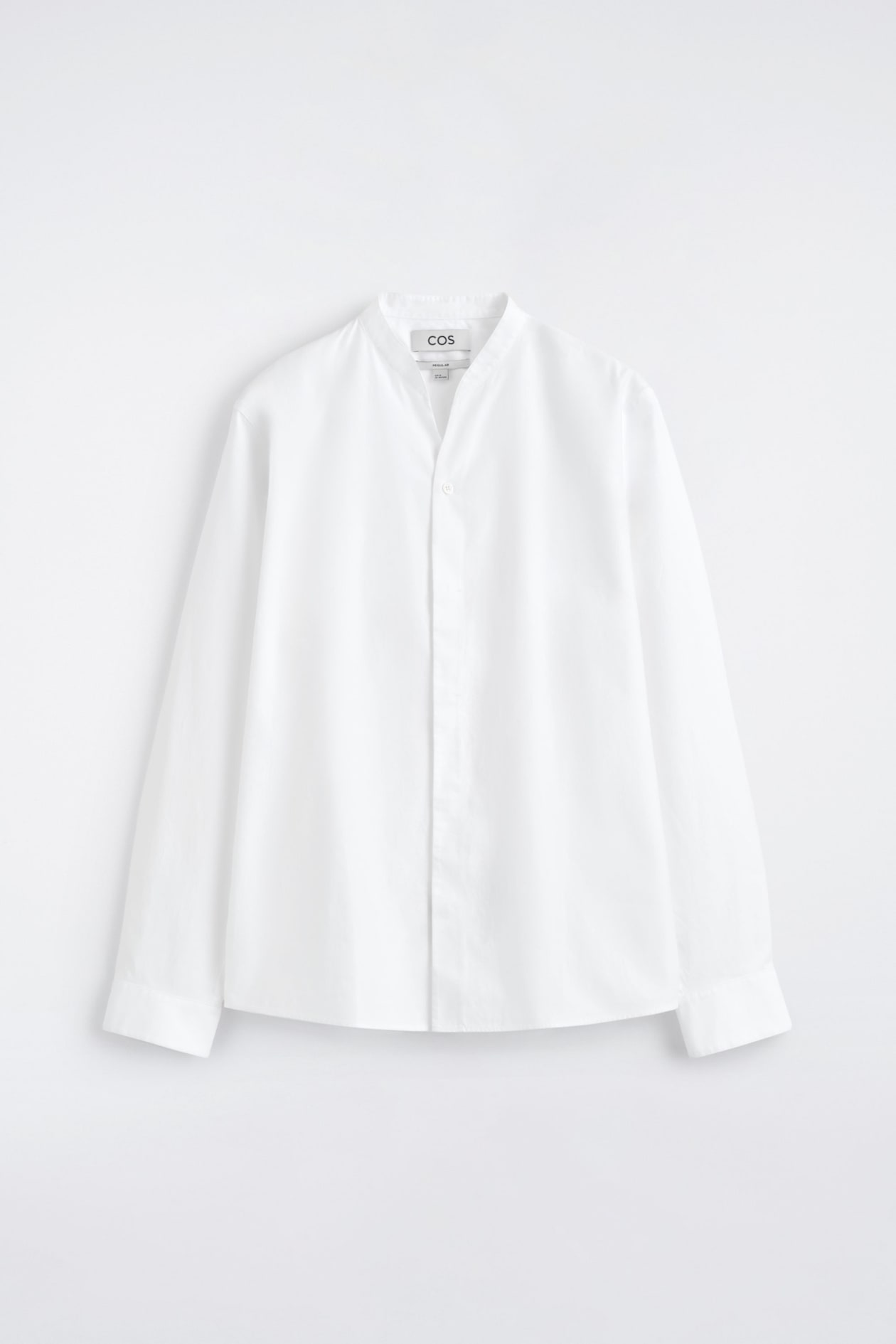 BAUMWOLLHEMD MIT GRANDAD-KRAGEN