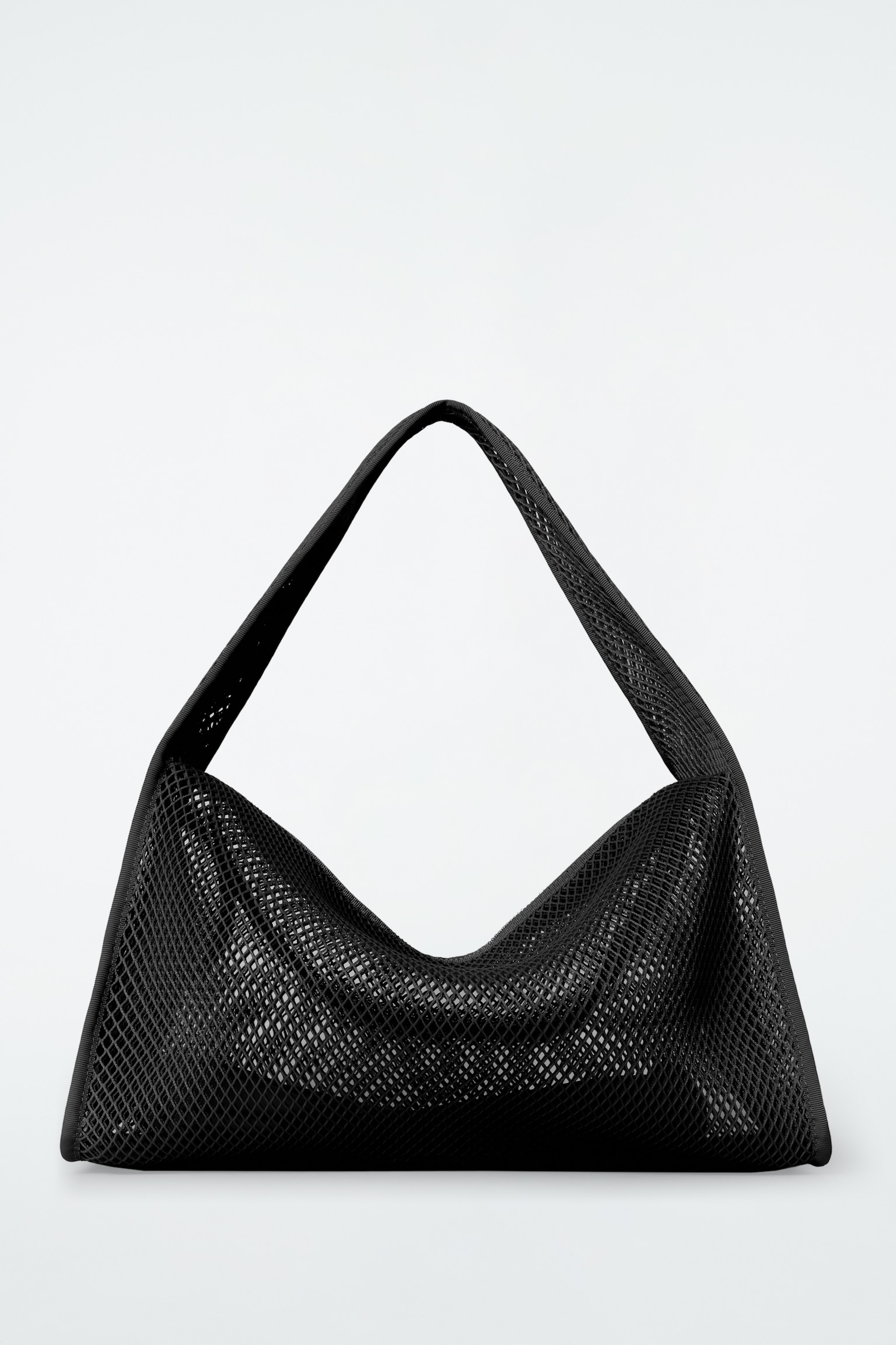SLOUCHY MINI TOTE BAG - MESH - BLACK