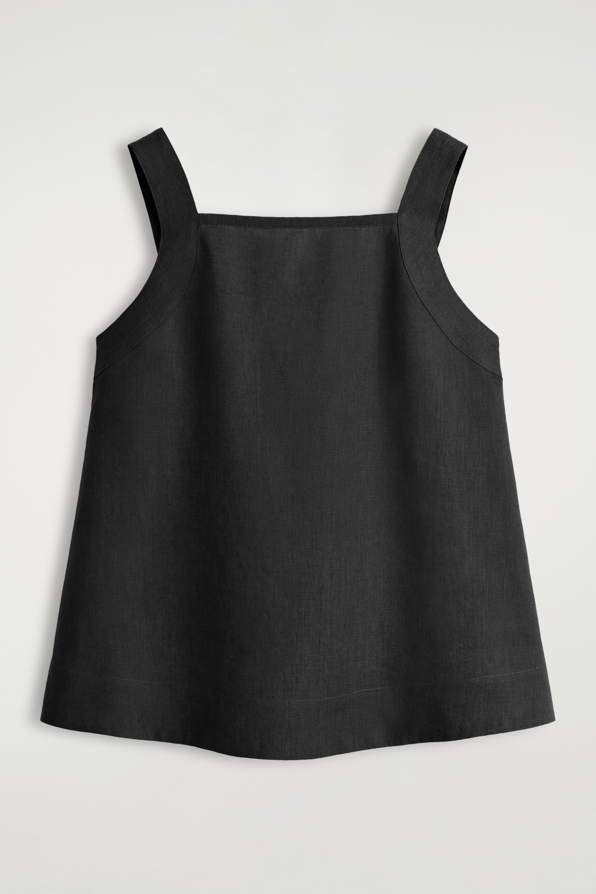 TOP DE LINO CON LAZADA - NEGRO/MARRÓN/MANDARINA