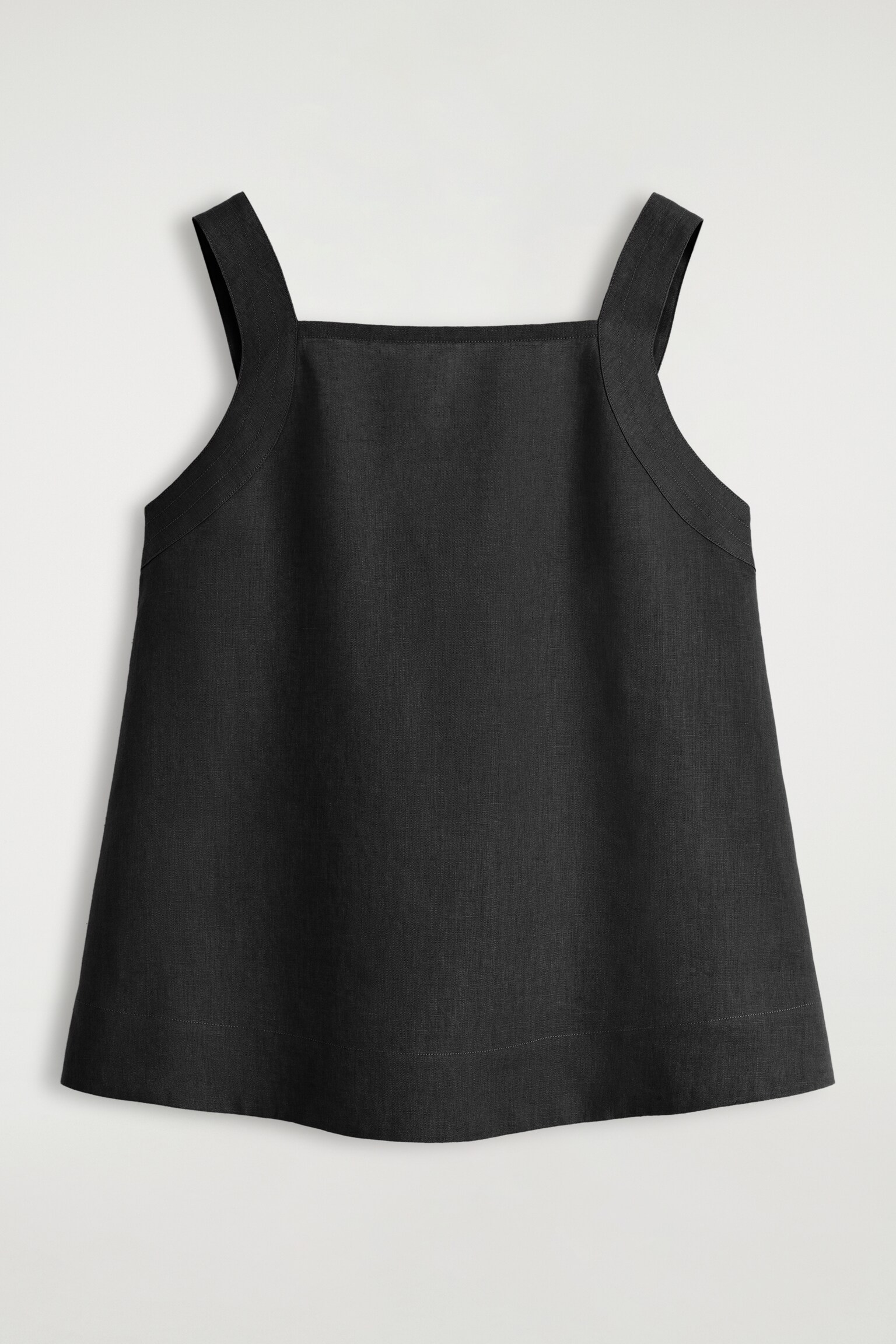 TOP DE LINO CON LAZADA - NEGRO/MARRÓN/MANDARINA - 2