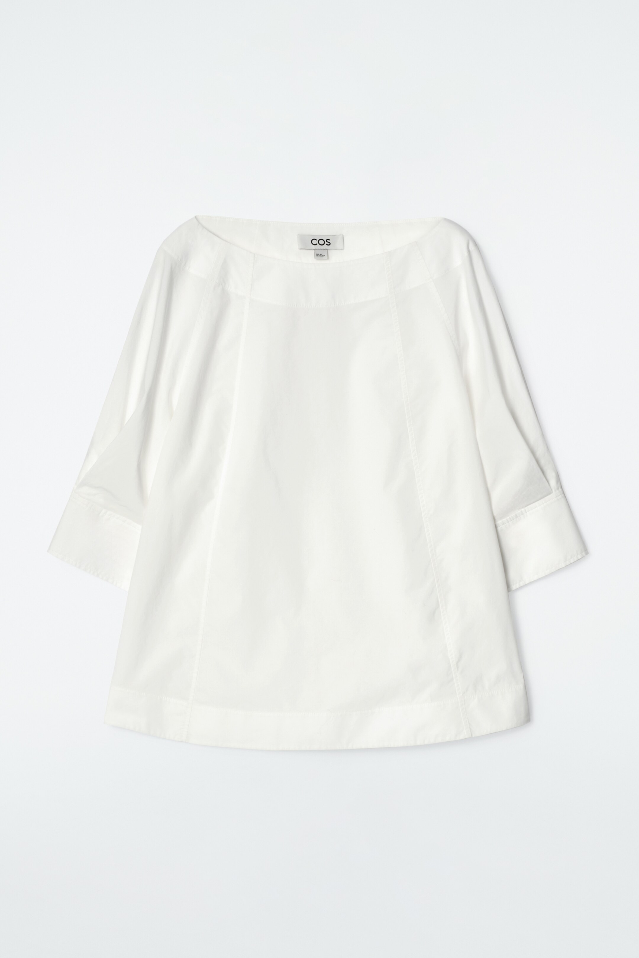 View larger image: VOLUMINOUS BOAT-NECK COTTON BLOUSE - WHITE - Ladies | H&M GB 6