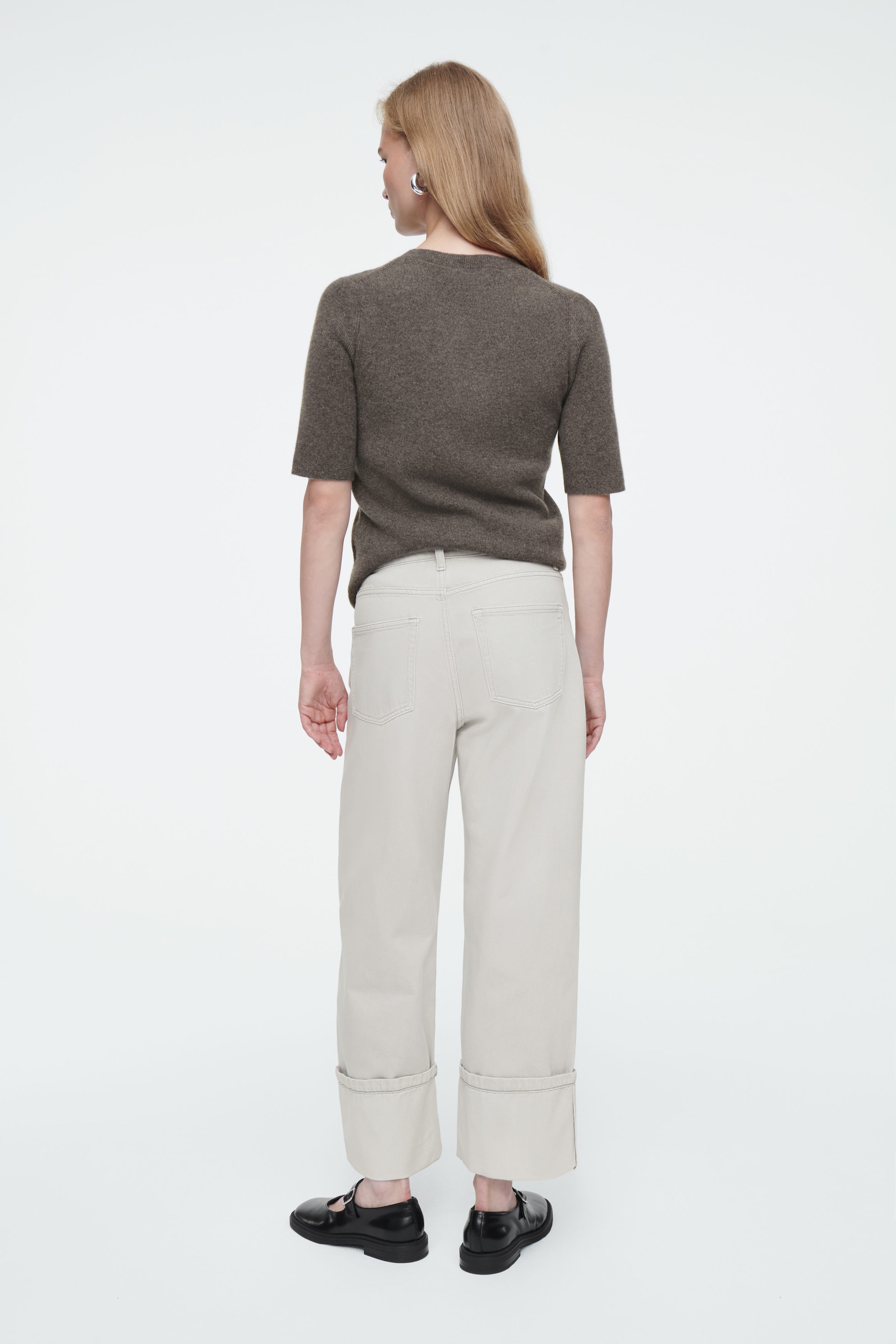 FACADE TURN-UP JEANS - STRAIGHT