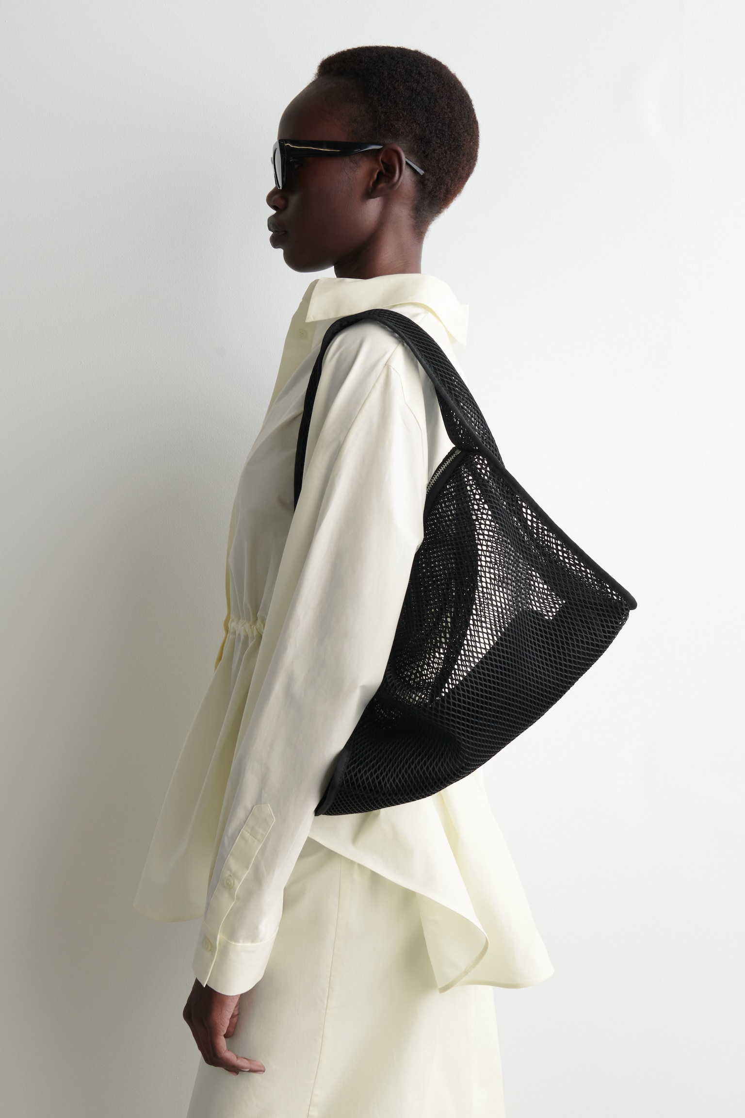 BOLSO TOTE MINI - MALLA - NEGRO - 3