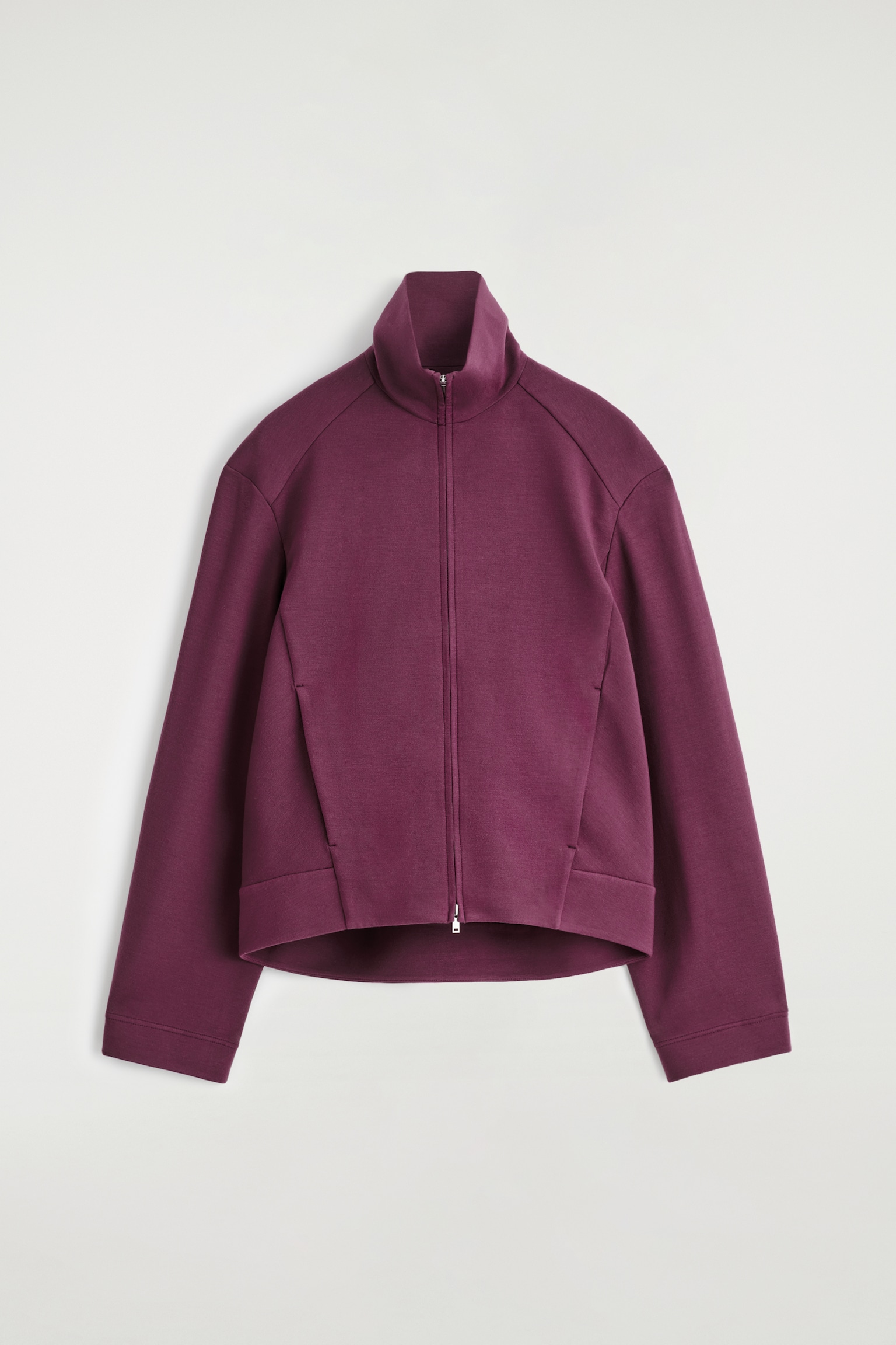 CHAQUETA DEPORTIVA EFECTO NEOPRENO - BURDEOS/AZUL MARINO - 2