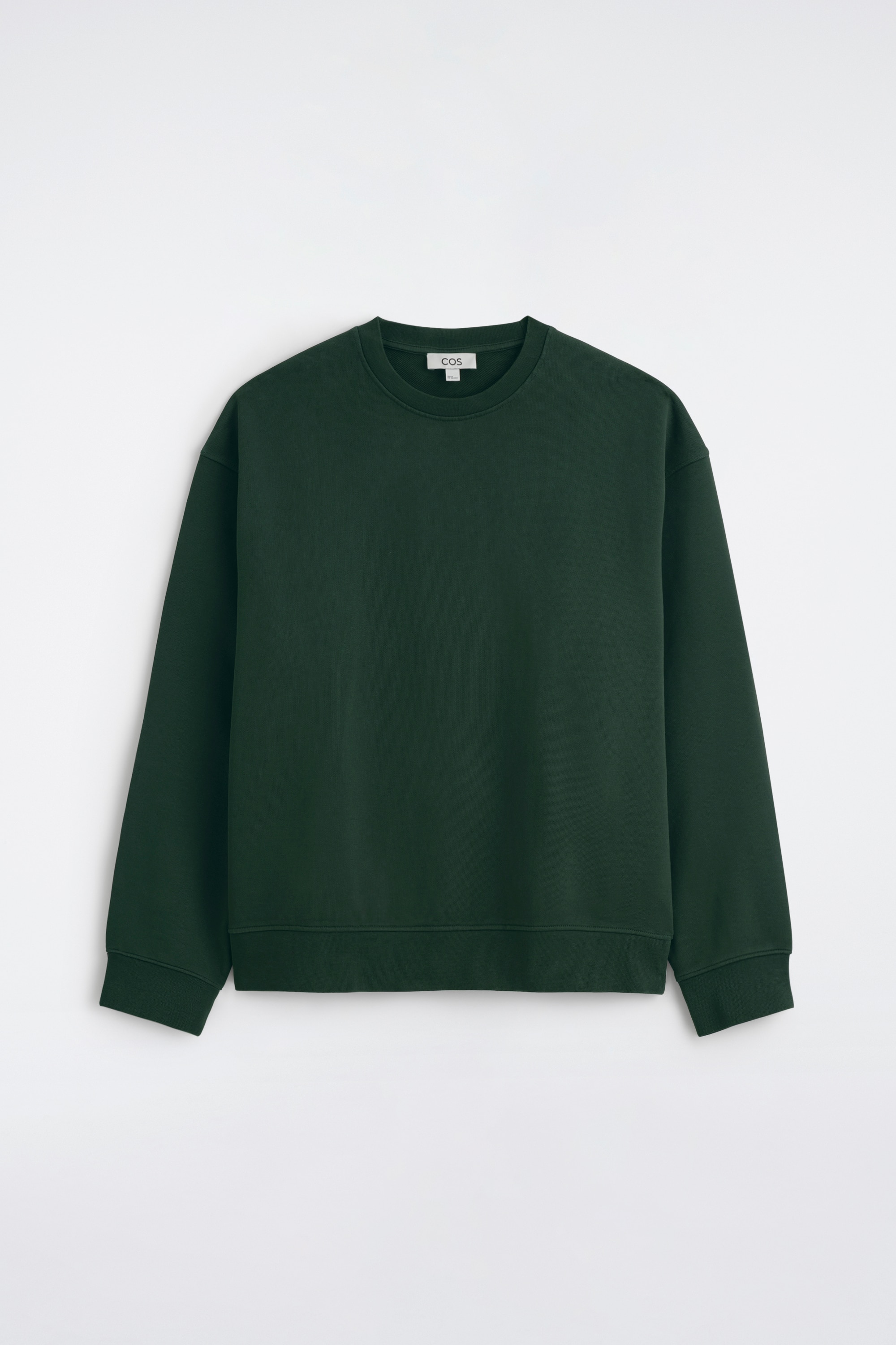 SWEAT EN COTON DÉLAVÉ - VERT FONCÉ/BLEU MARINE