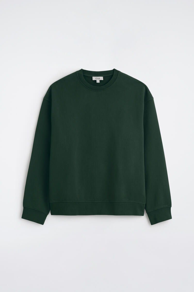 Washed-Cotton Sweatshirt in Green