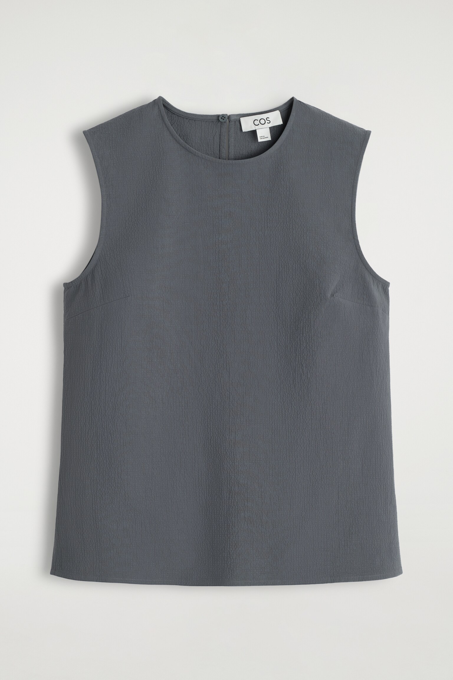 HAUT SANS MANCHES EN CRÊPE DE COTON - GRIS/BLANC - 2
