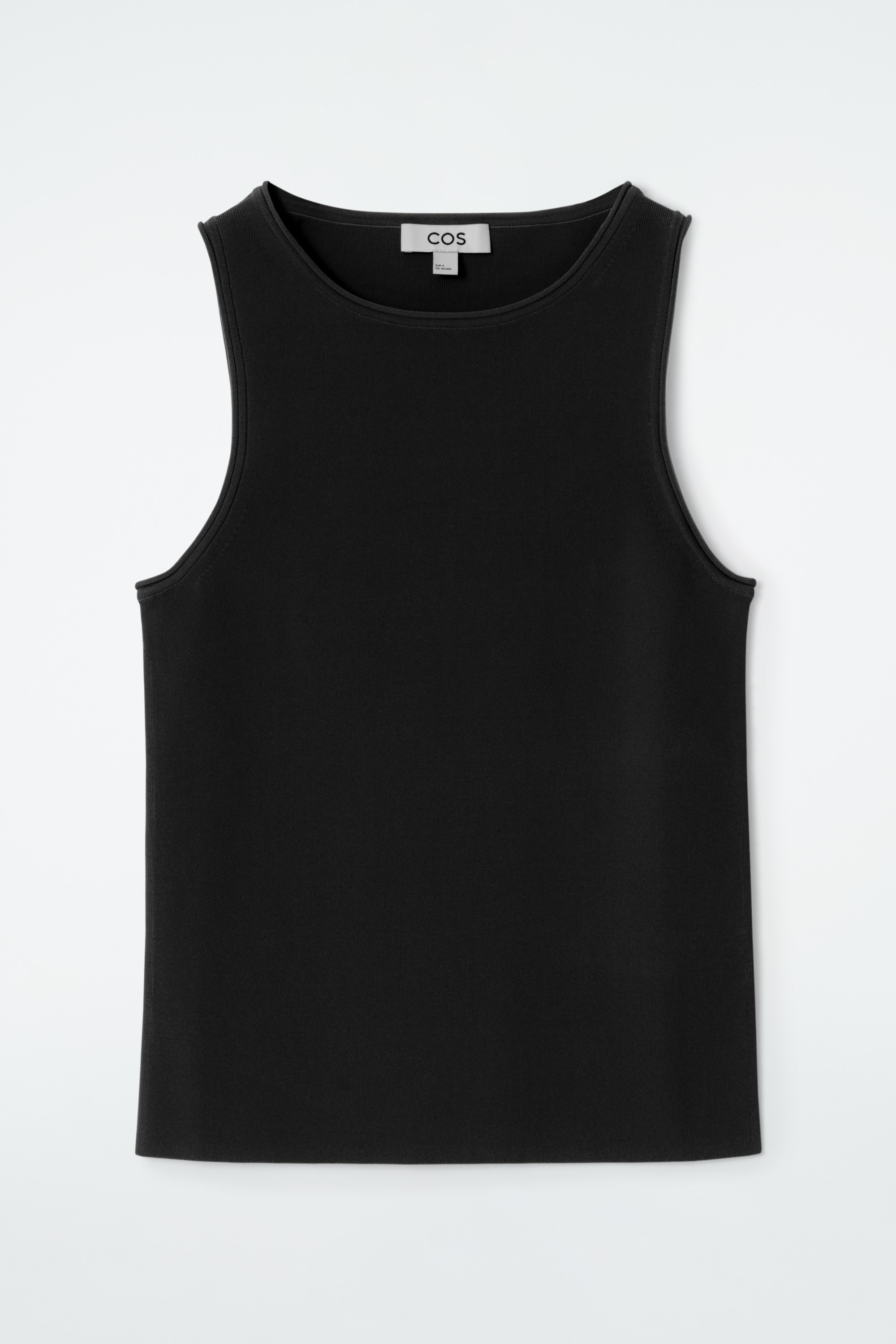 TUBULAIR GEBREID TANKTOPJE - ZWART/IVOOR/GROEN