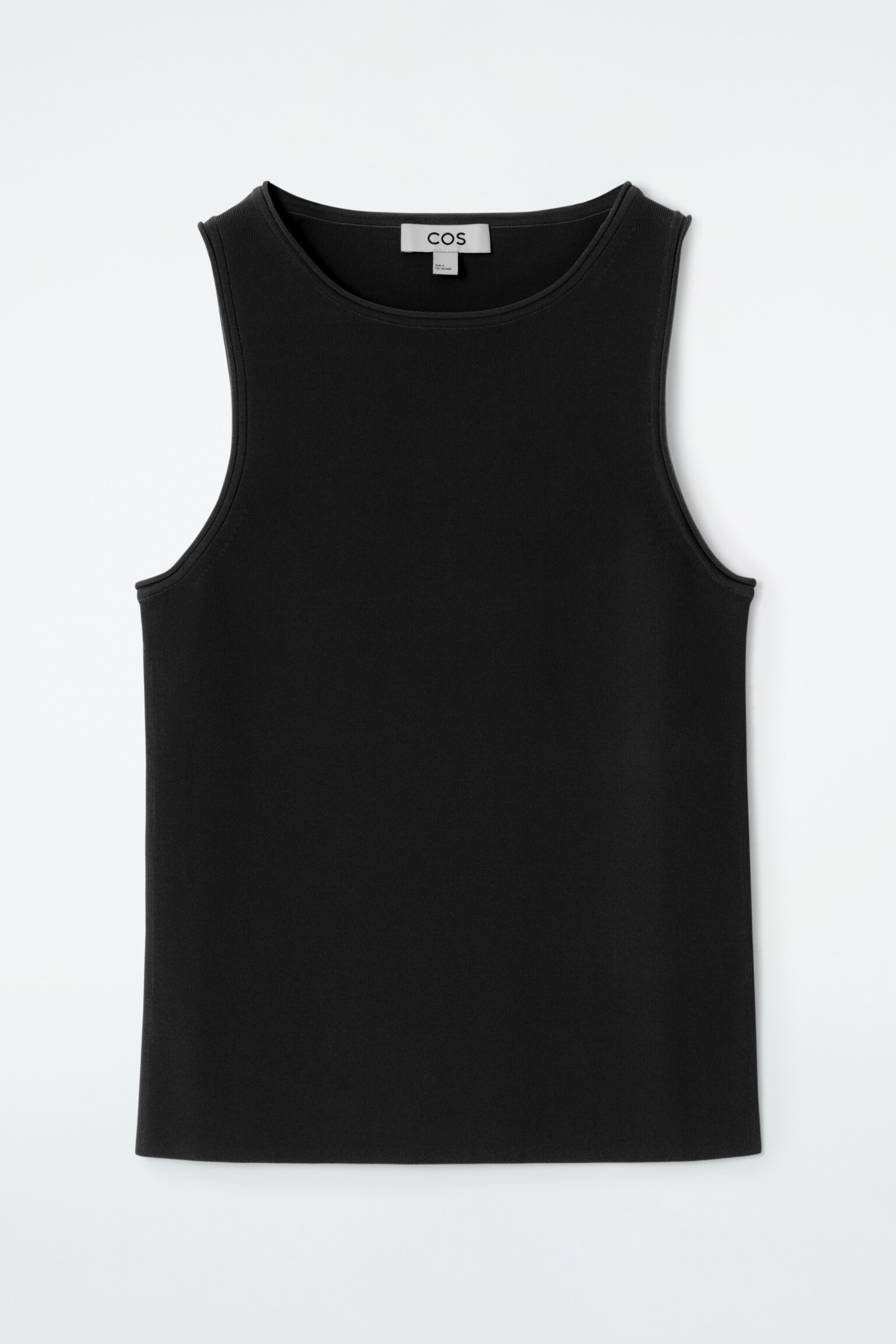 TUBULAR KNITTED TANK TOP - BLACK/GREEN/IVORY - 2