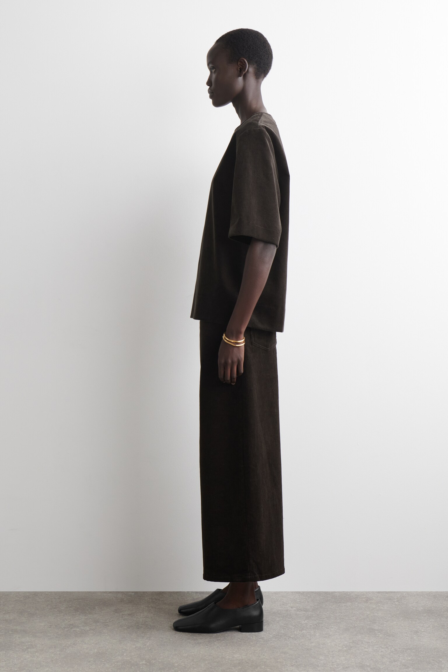 OBERTEIL AUS CORD - DUNKELBRAUN - 7