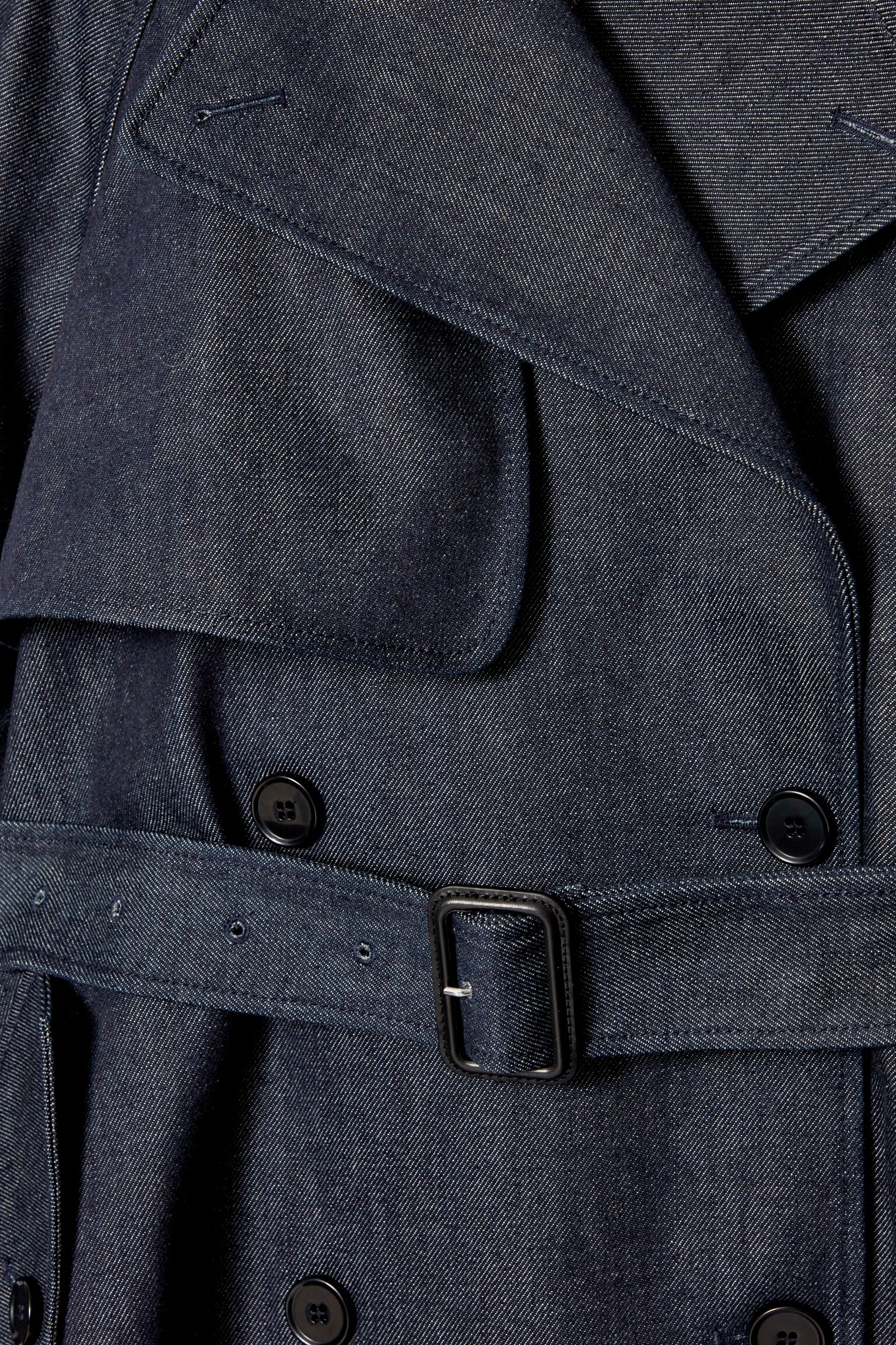 TRENCH-COAT OVERSIZE EN DENIM - INDIGO - 6