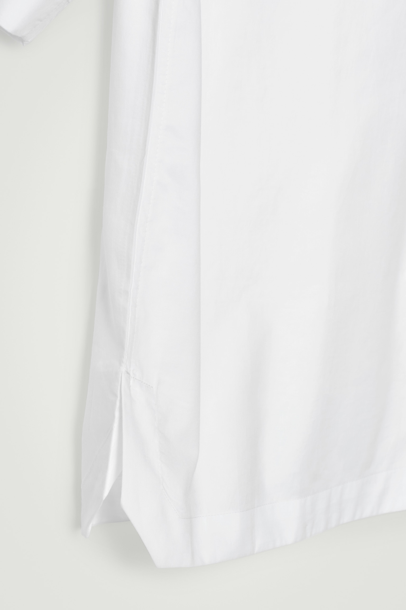 CHEMISE MANCHES COURTES SILHOUETTE CARRÉE EN COTON - BLANC/SARCELLE - 3