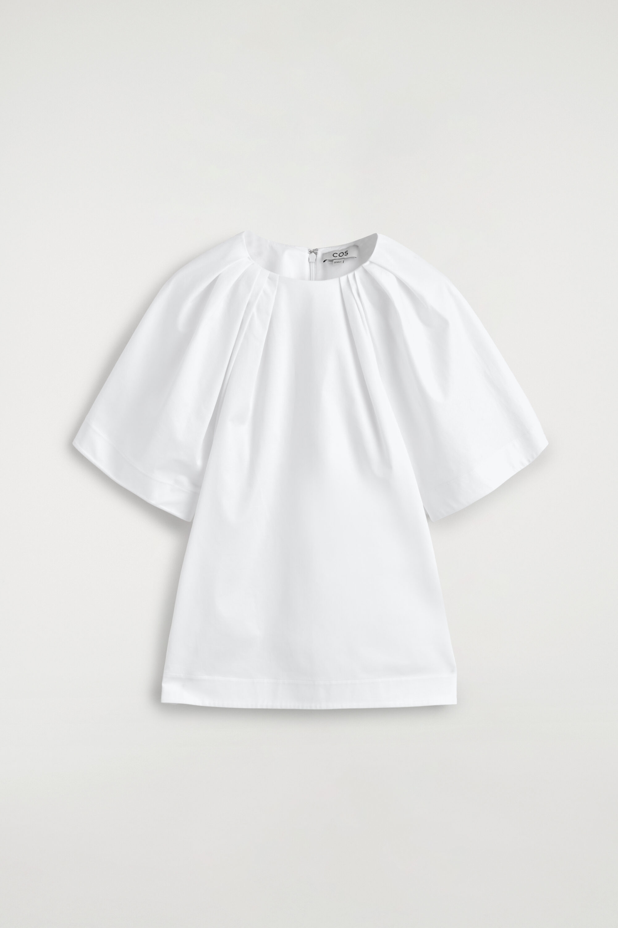 Gathered Short-sleeved Cotton Top