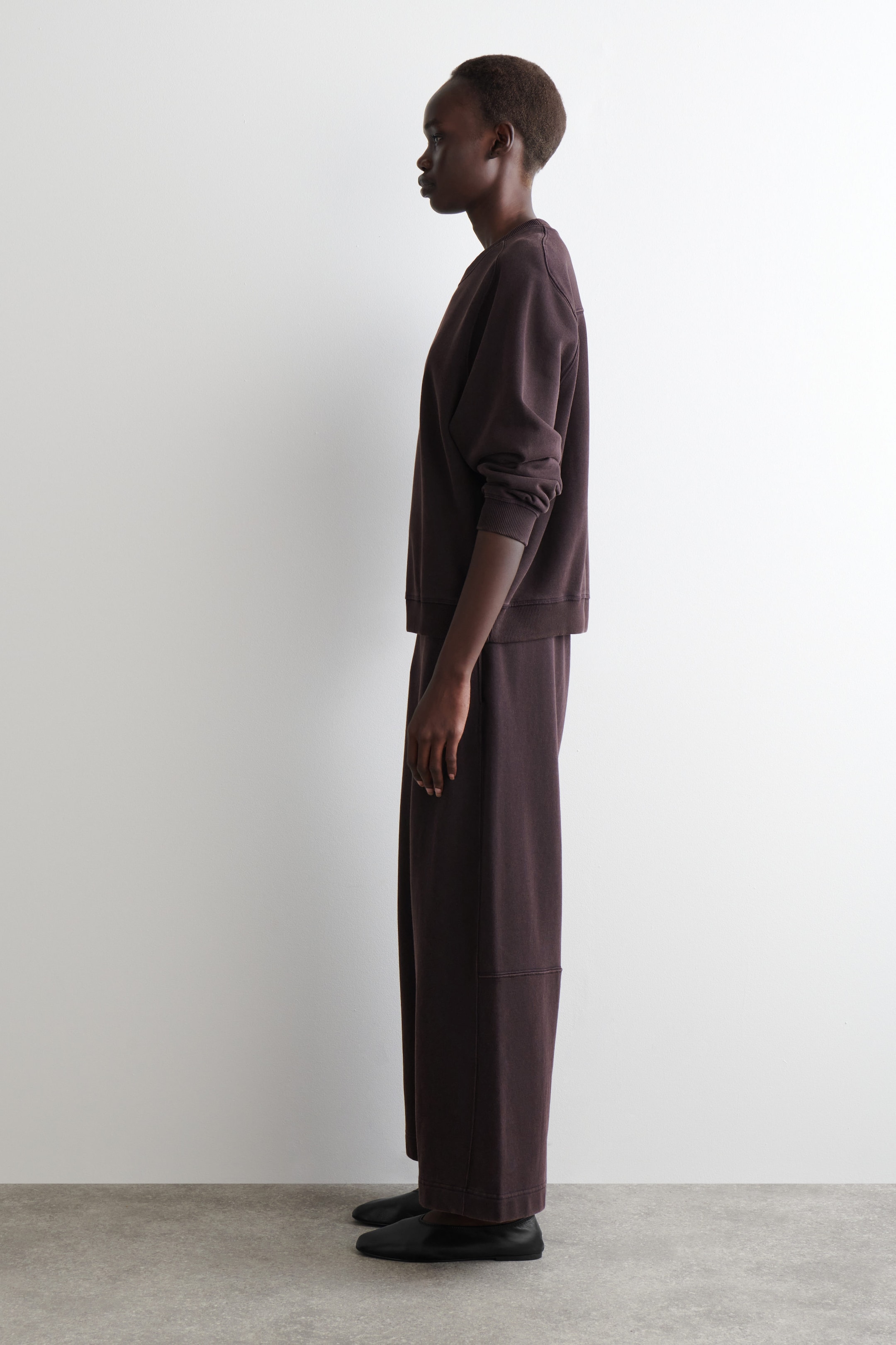 COTTON WIDE-LEG JOGGERS