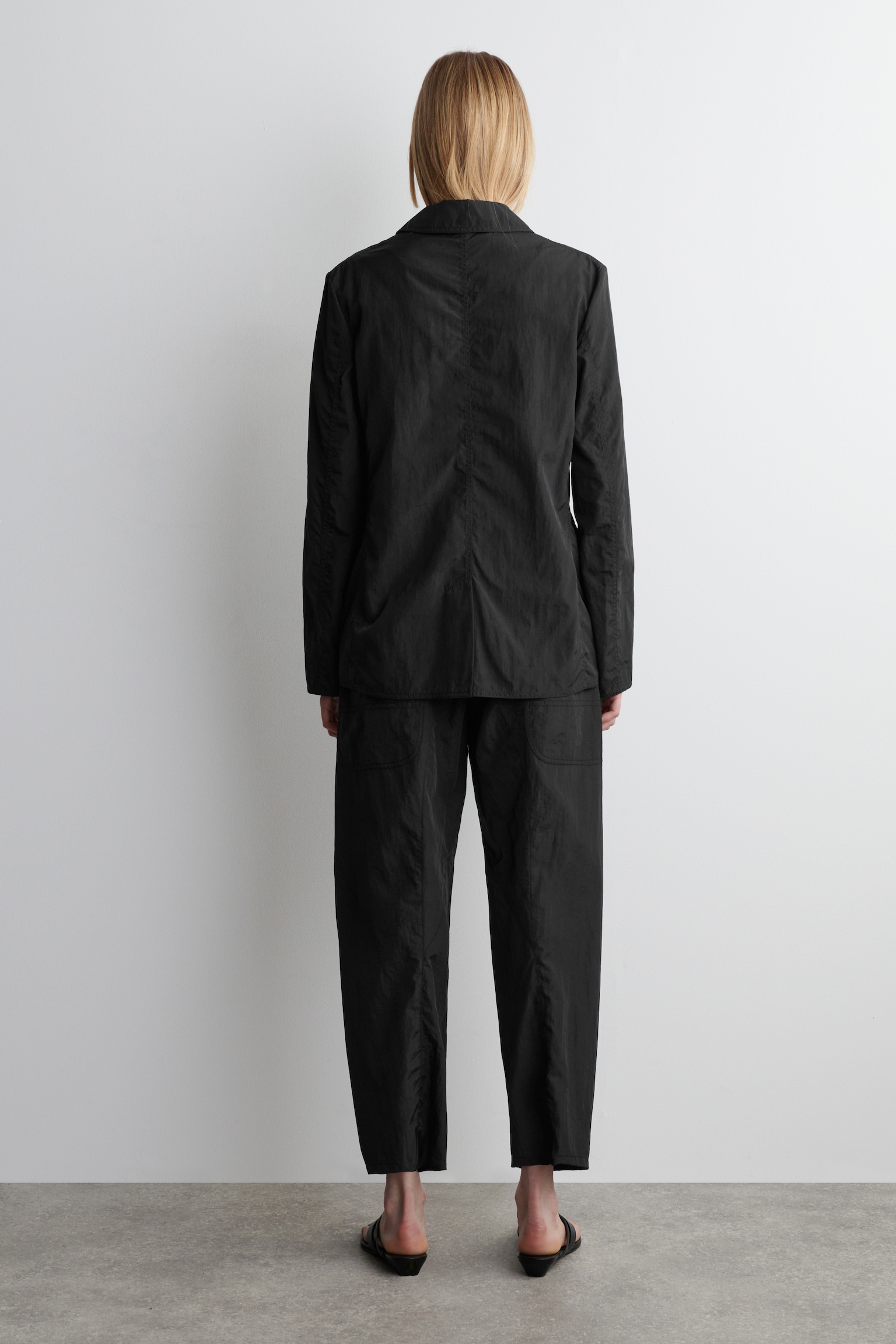 NYLON BLAZER - ZWART - 5