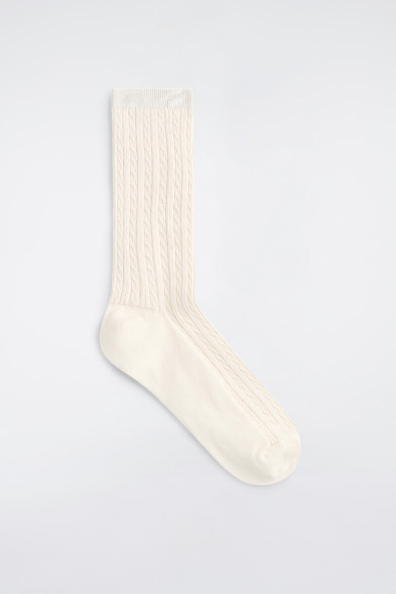 Cable-Knit Socks