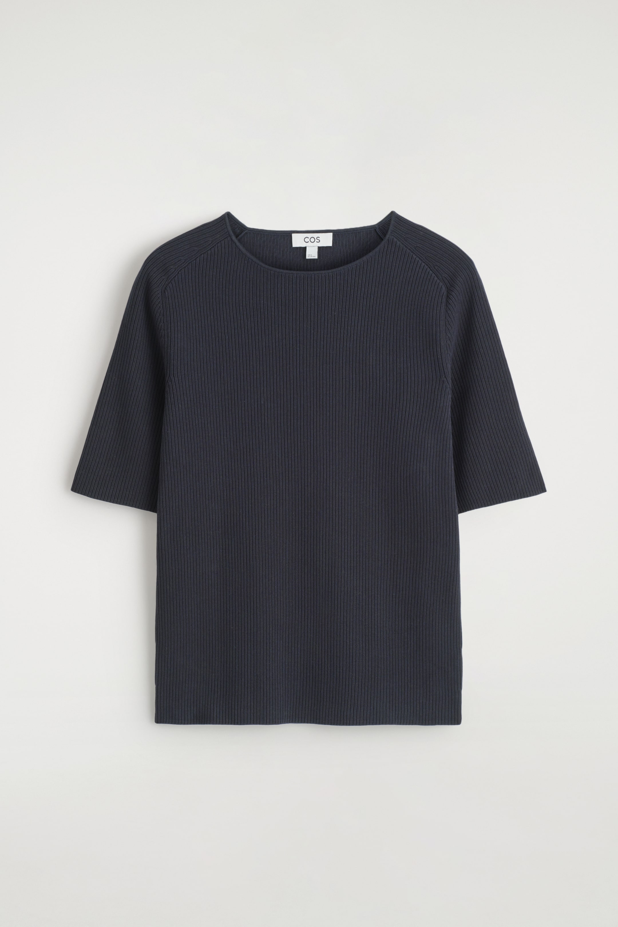 Agrandir l'image: T-SHIRT À COL BATEAU EN MAILLE CÔTELÉE - BLEU MARINE - HOMME | H&M FR 6