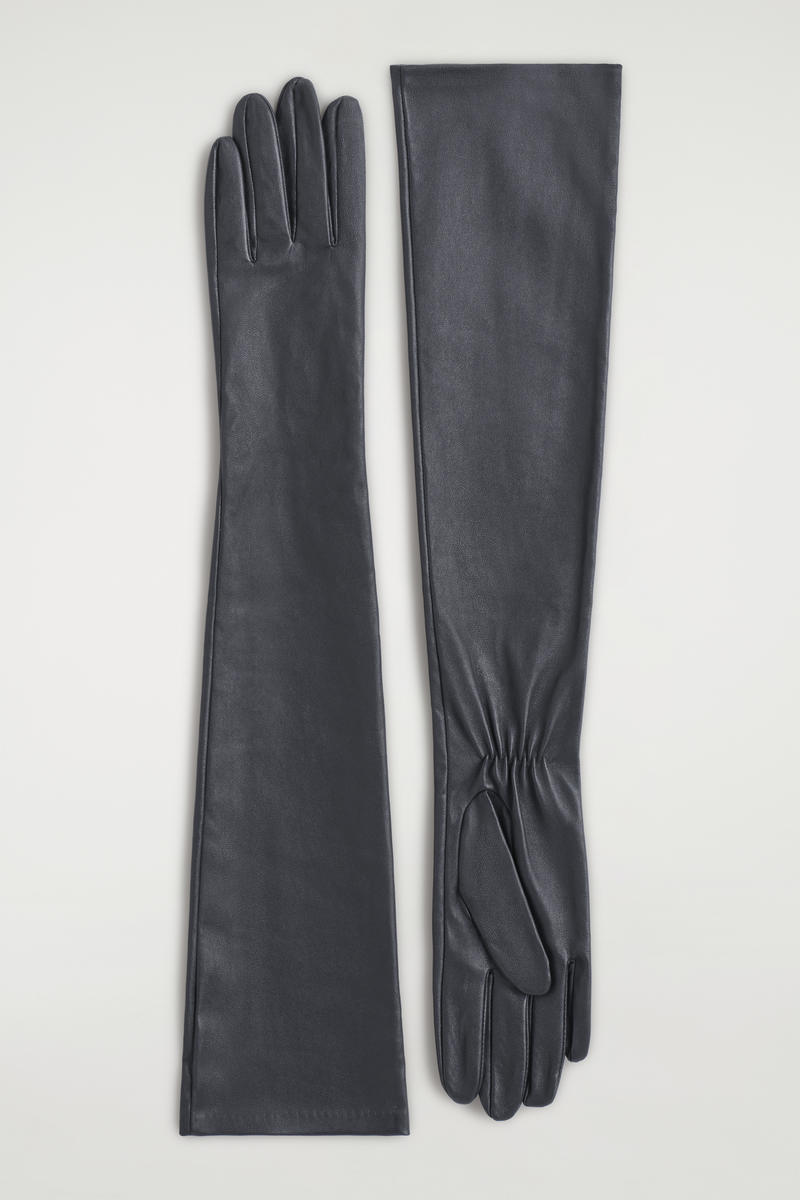 Cos Elongated Nappa Gloves In Black