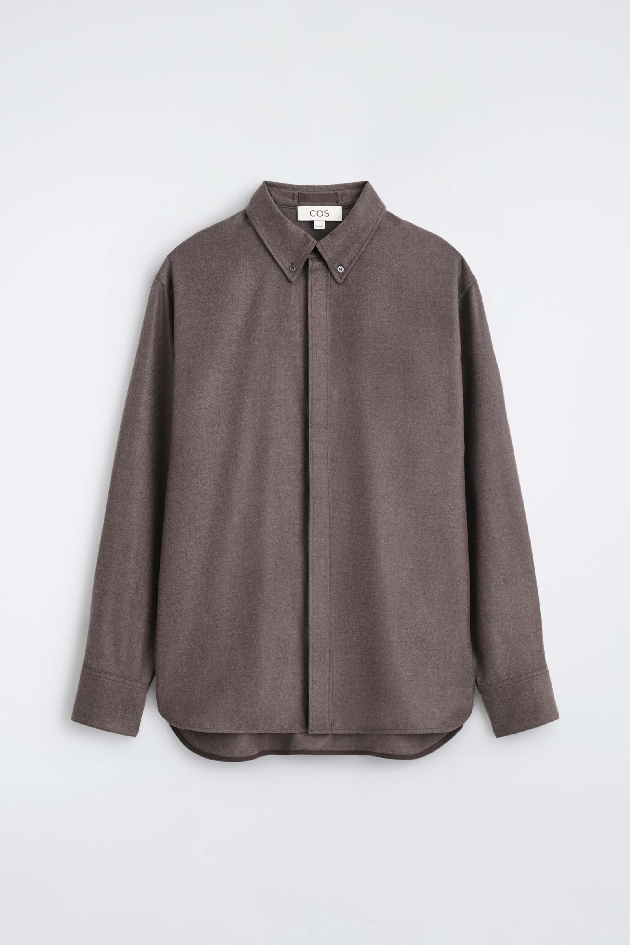 WOOL-FLANNEL BUTTON-DOWN COLLAR SHIRT