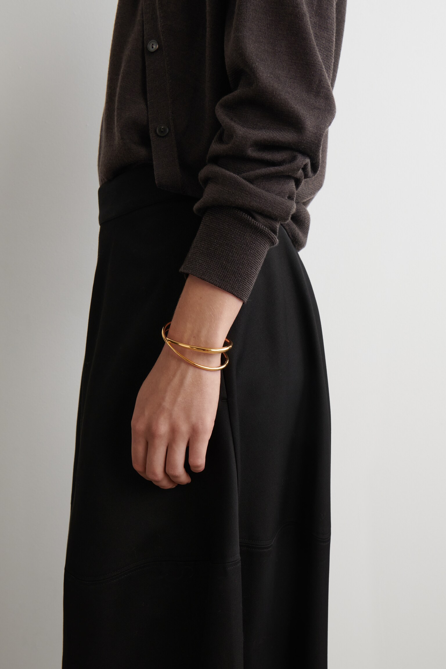 PUNHO ENROLADO SLIM DUPLO - Dourado