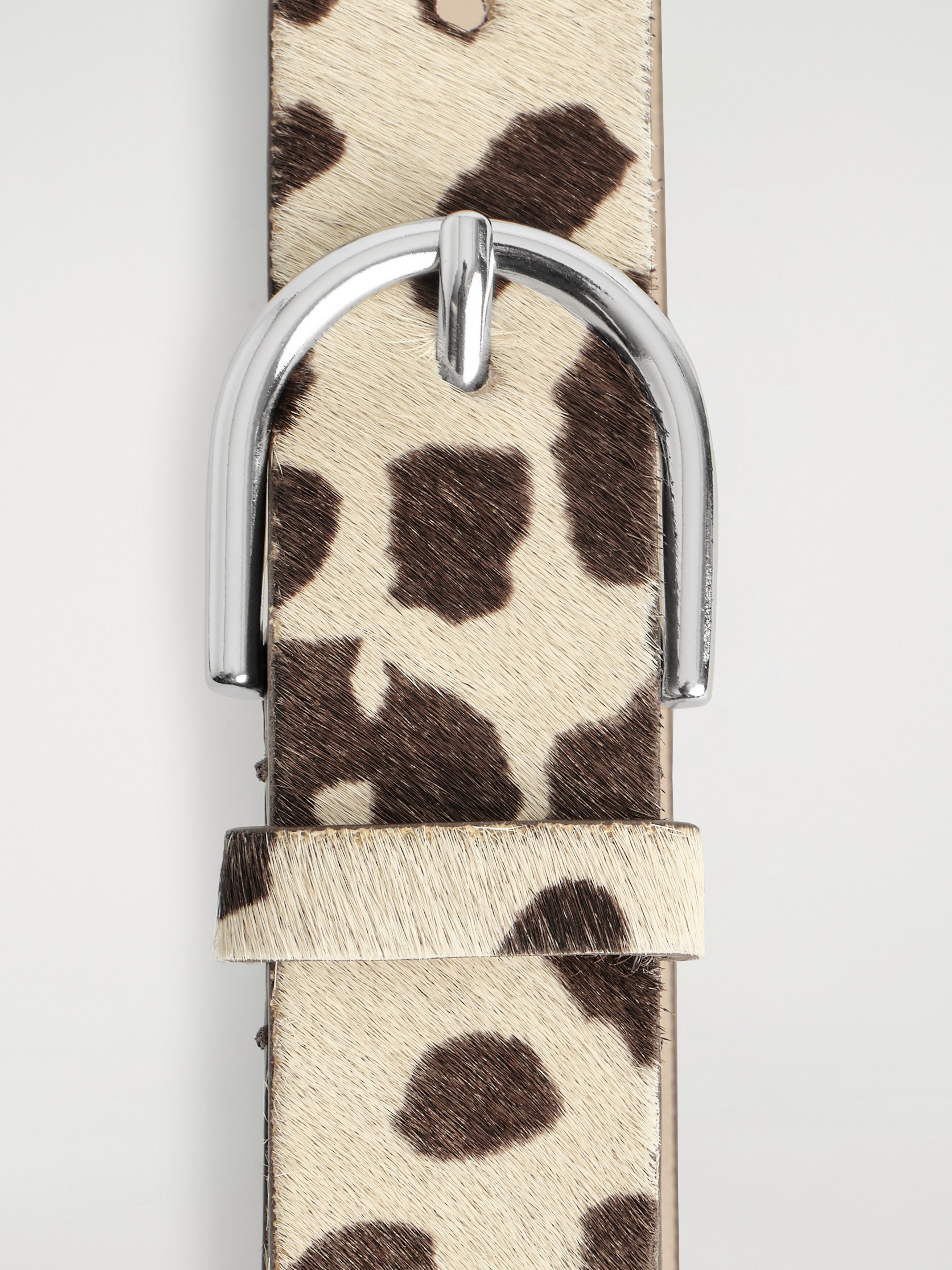 SALVATORE FERRAGAMO PONY HAIR ANIMAL PRINT BELT Monogram Belt in Leopard Pony Hair | LUAR main image 4