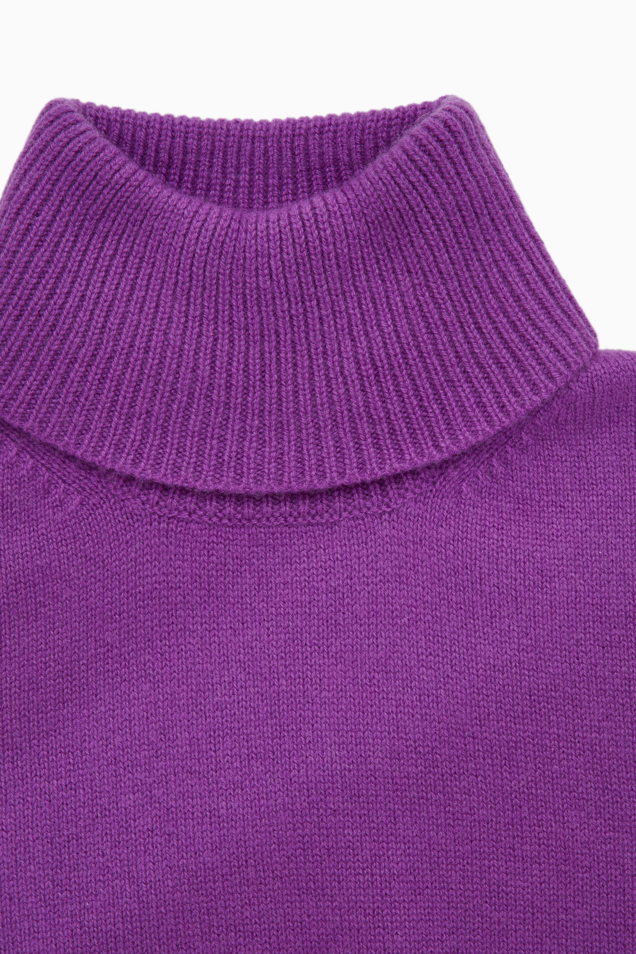 Se større billede: OPEN-SIDE CASHMERE-BLEND ROLL-NECK VEST - LILLA - DAME | H&M DK 2