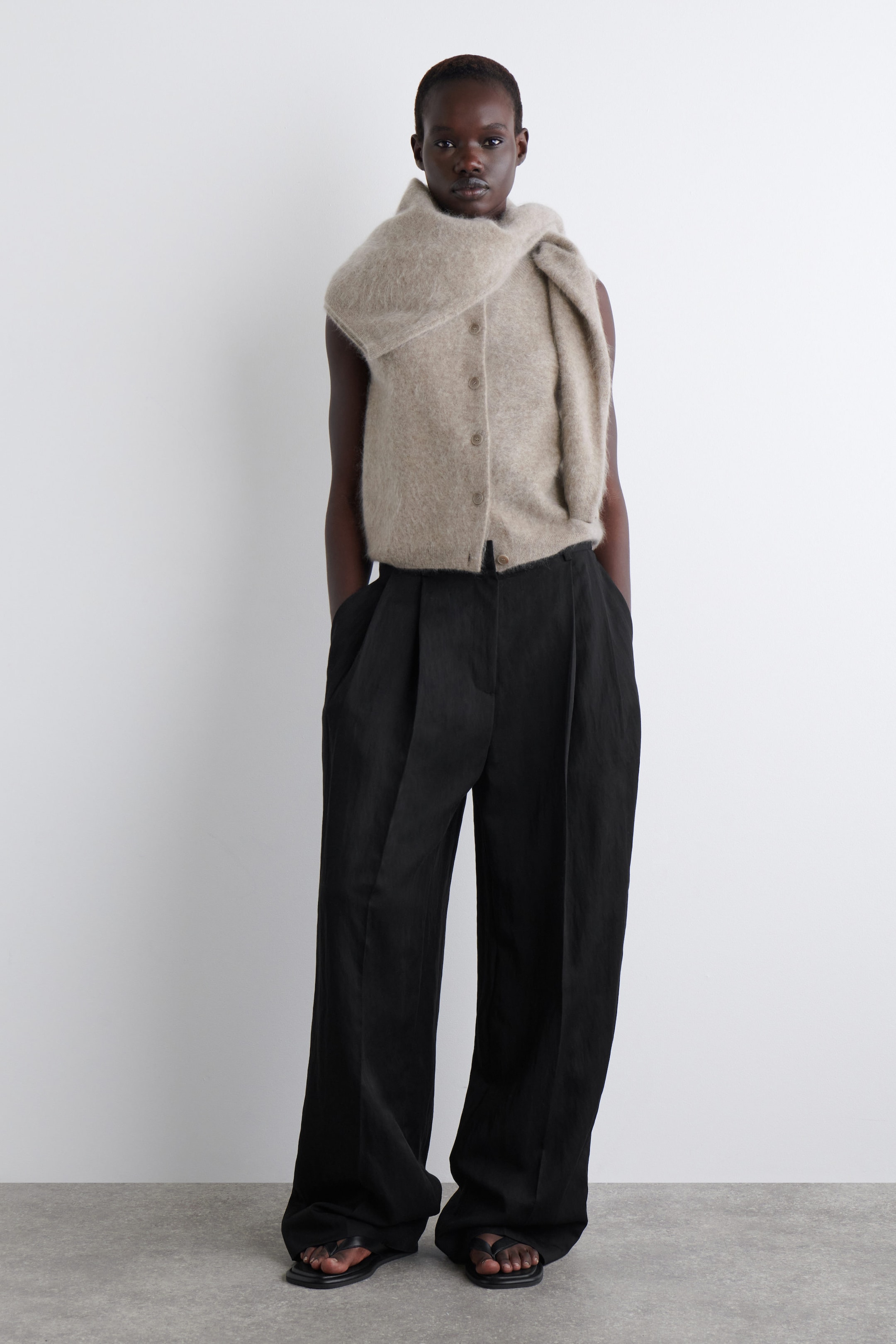 BRUSHED-CASHMERE VEST