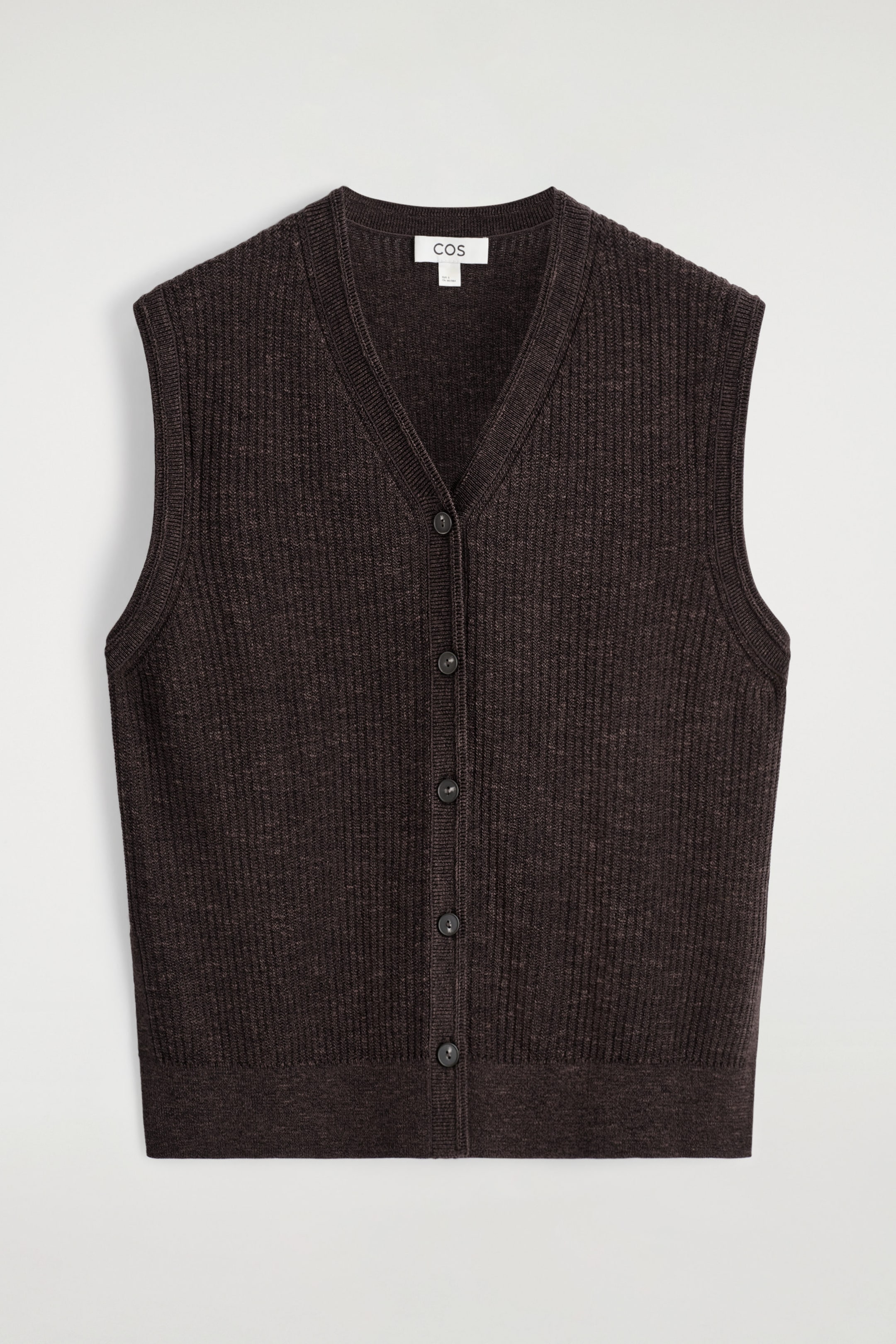 RIBBED MERINO WOOL-BLEND VEST
