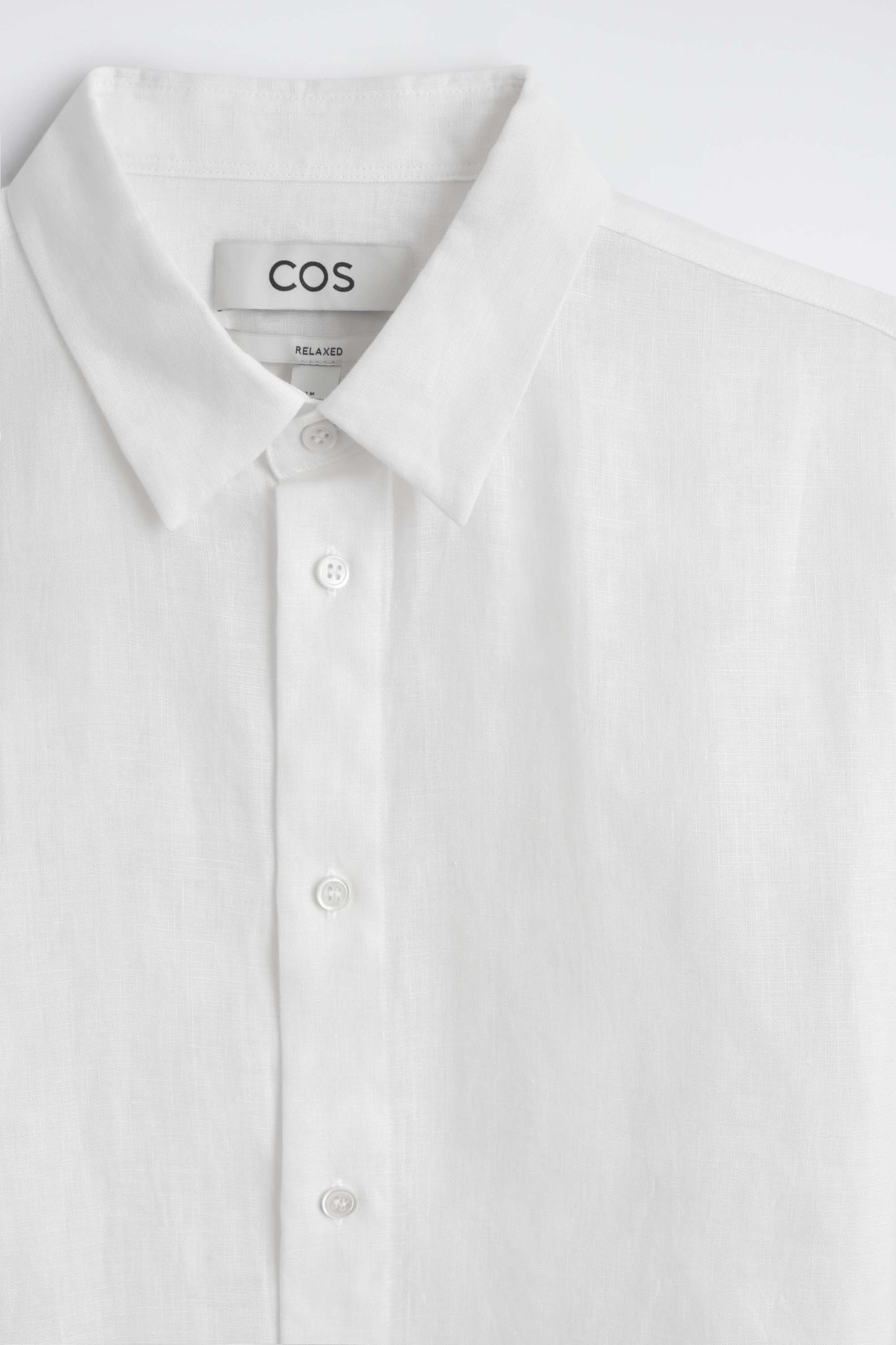 RELAXED LINEN SHIRT — WHITE