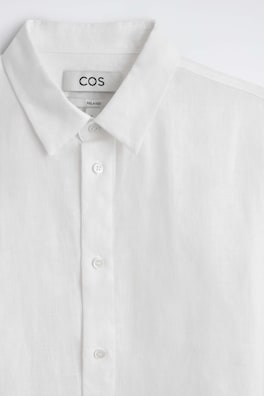 RELAXED LINEN SHIRT — WHITE 7