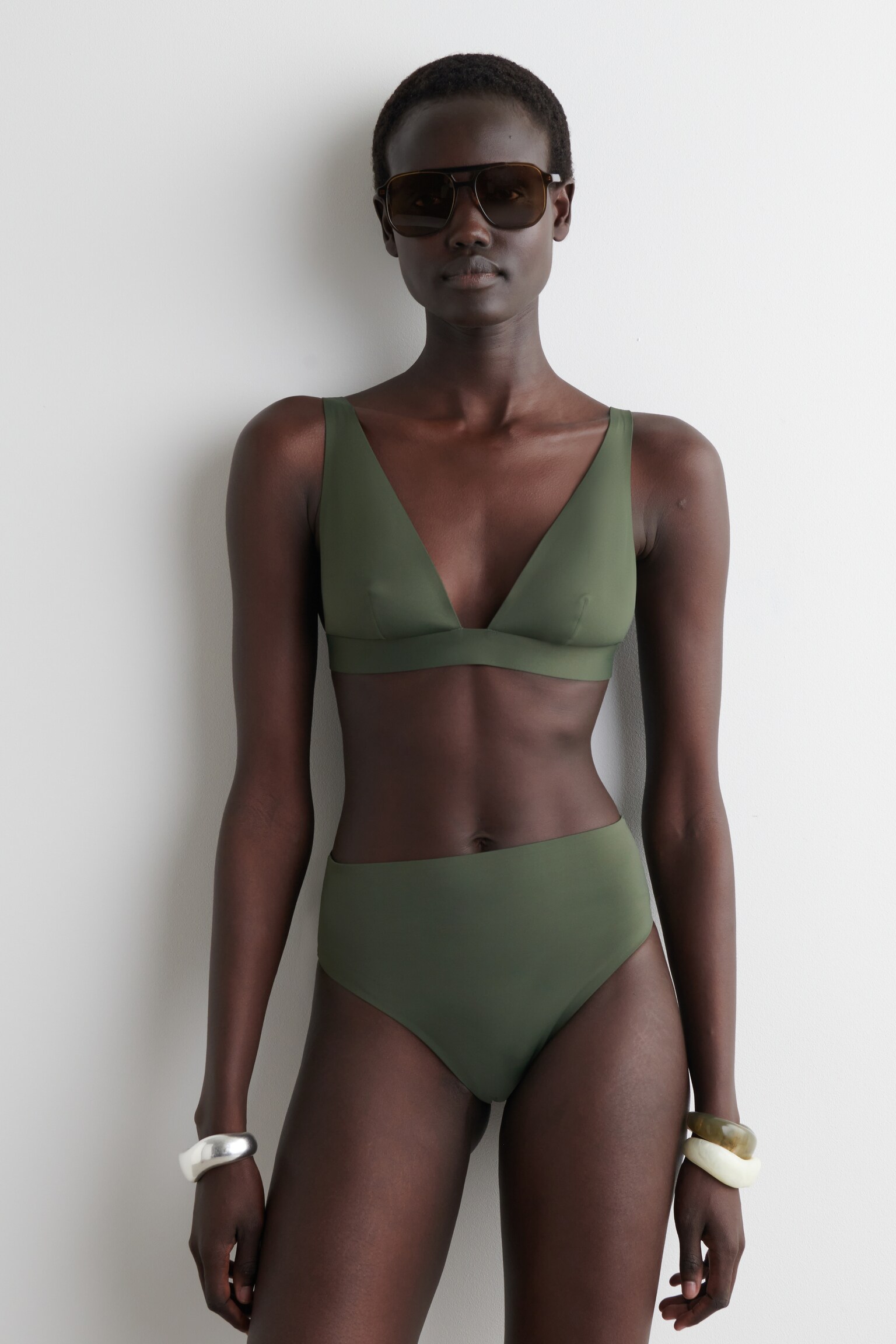 SCUBA BIKINI FELSŐ - KHAKI ZÖLD/BORDÓ/FEKETE