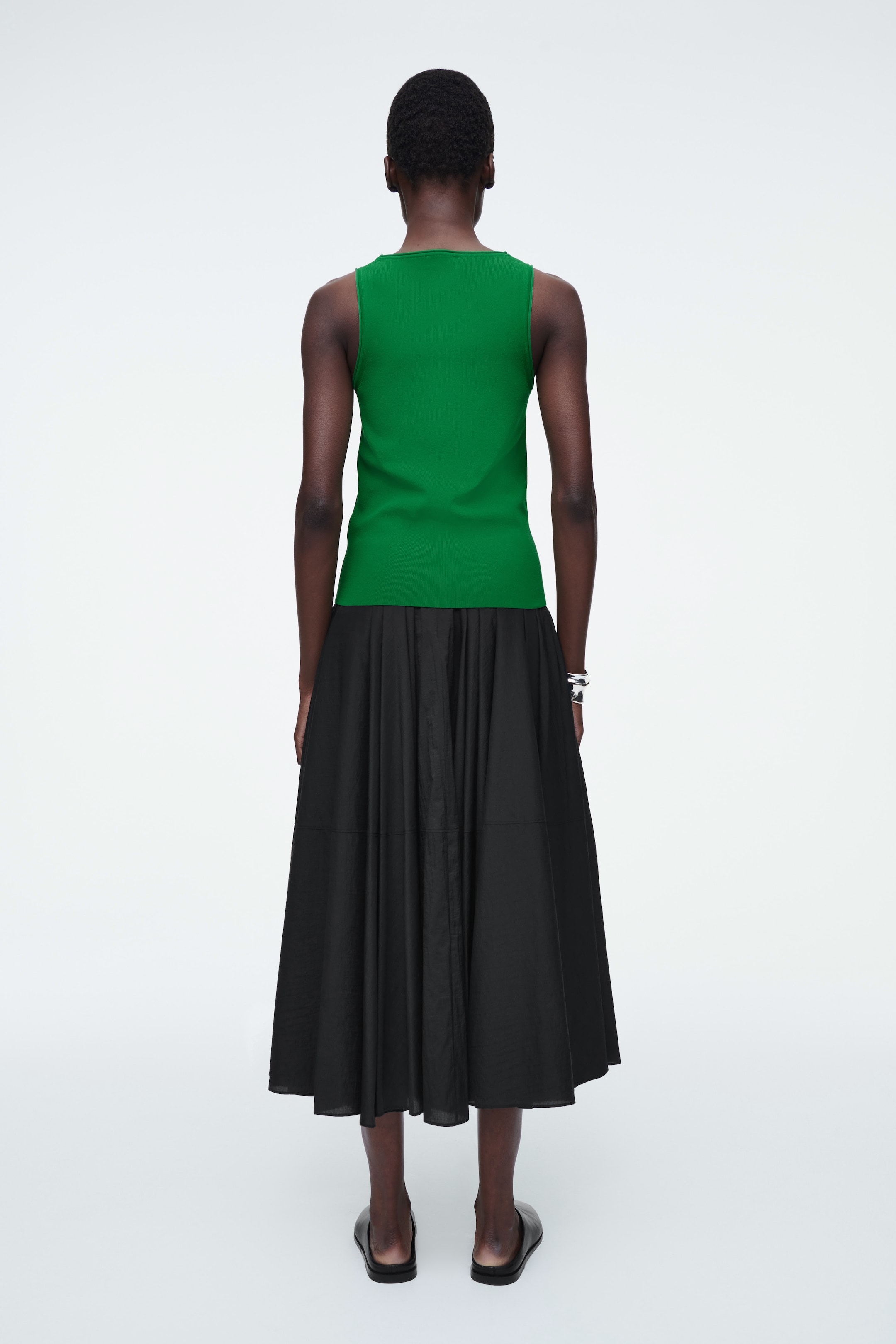 View larger image: TUBULAR KNITTED TANK TOP - GREEN - Ladies | H&M GB 4