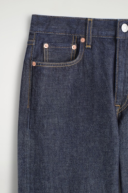 CHORD STRAIGHT-LEG JEANS — DARK INDIGO 7
