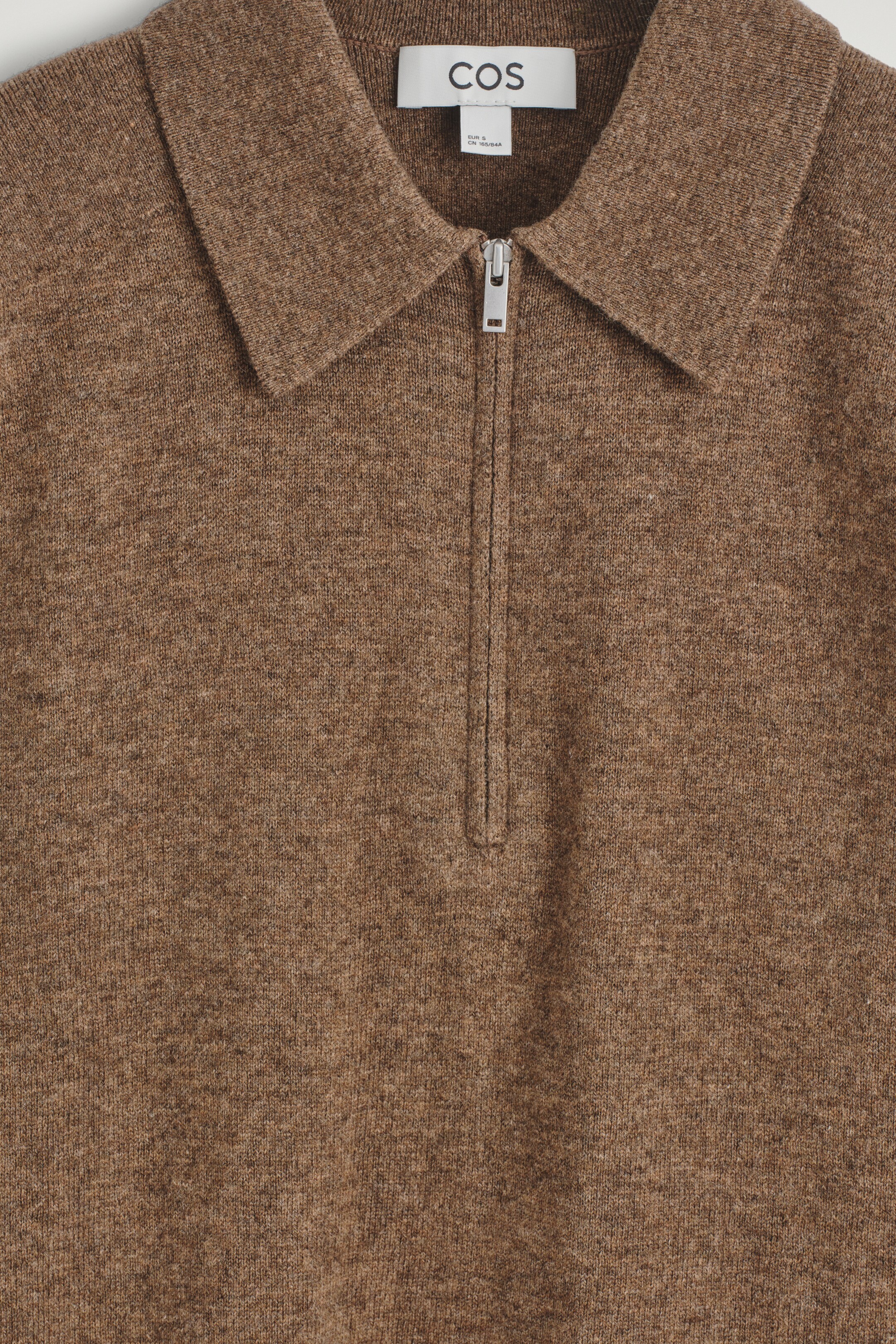 Visualizza immagine più grande: POLO CON CERNIERA IN LANA MERINO E YAK - MARRONE MÉLANGE - DONNA | H&M IT 6