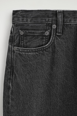 CHORD STRAIGHT-LEG JEANS — FADED BLACK 6