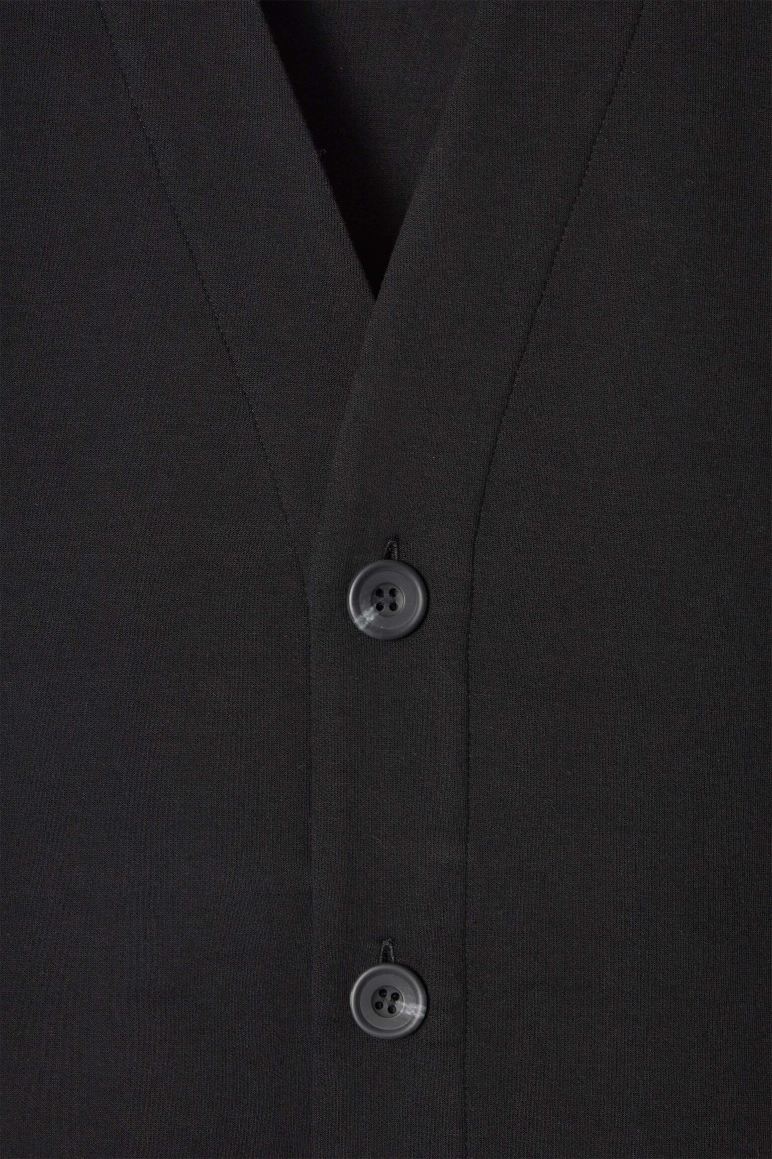 CARDIGAN COL V EN JERSEY DE NÉOPRÈNE - NOIR - 2