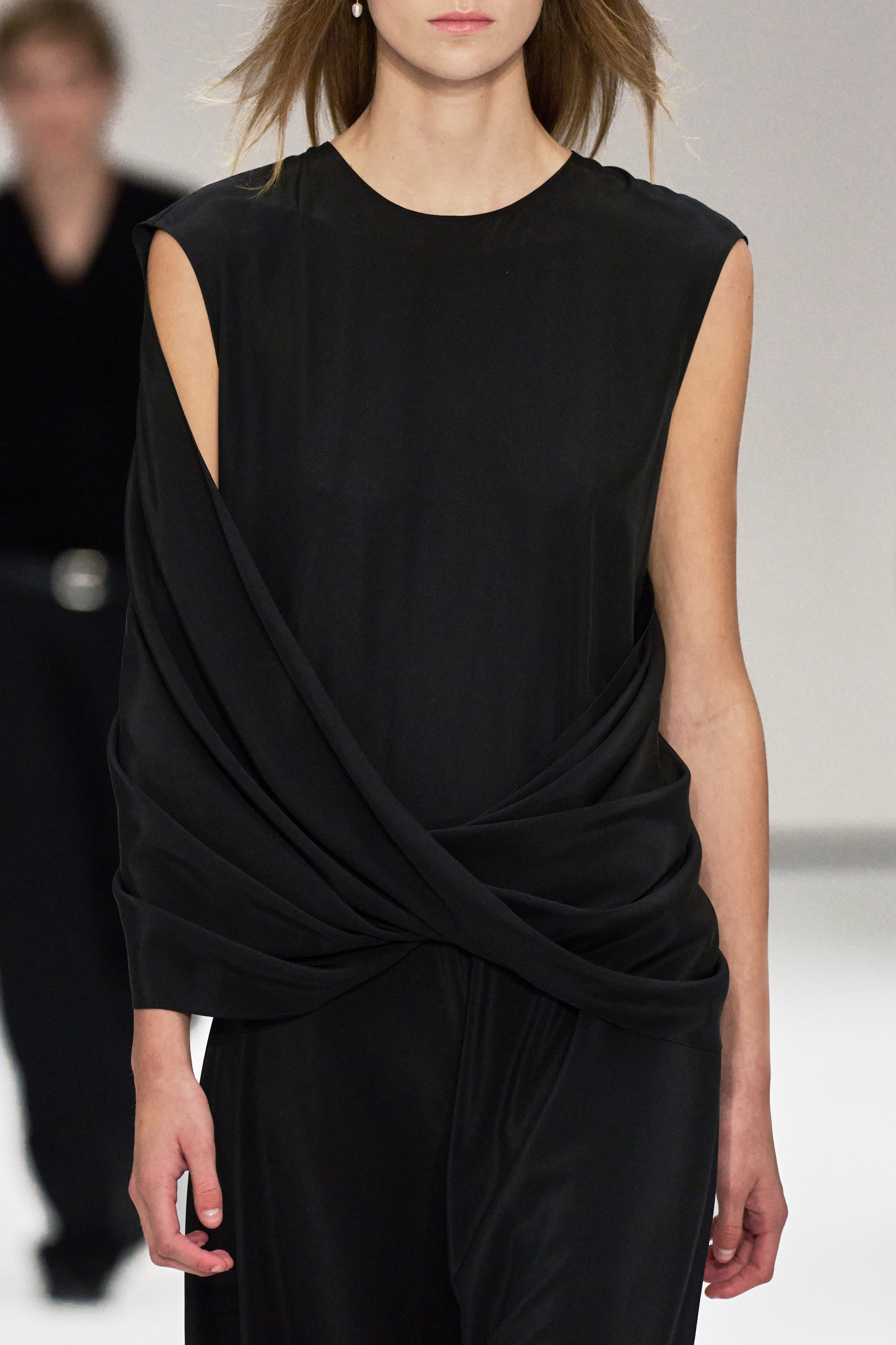 DRAPED SILK MAXI DRESS - CARBON | COS