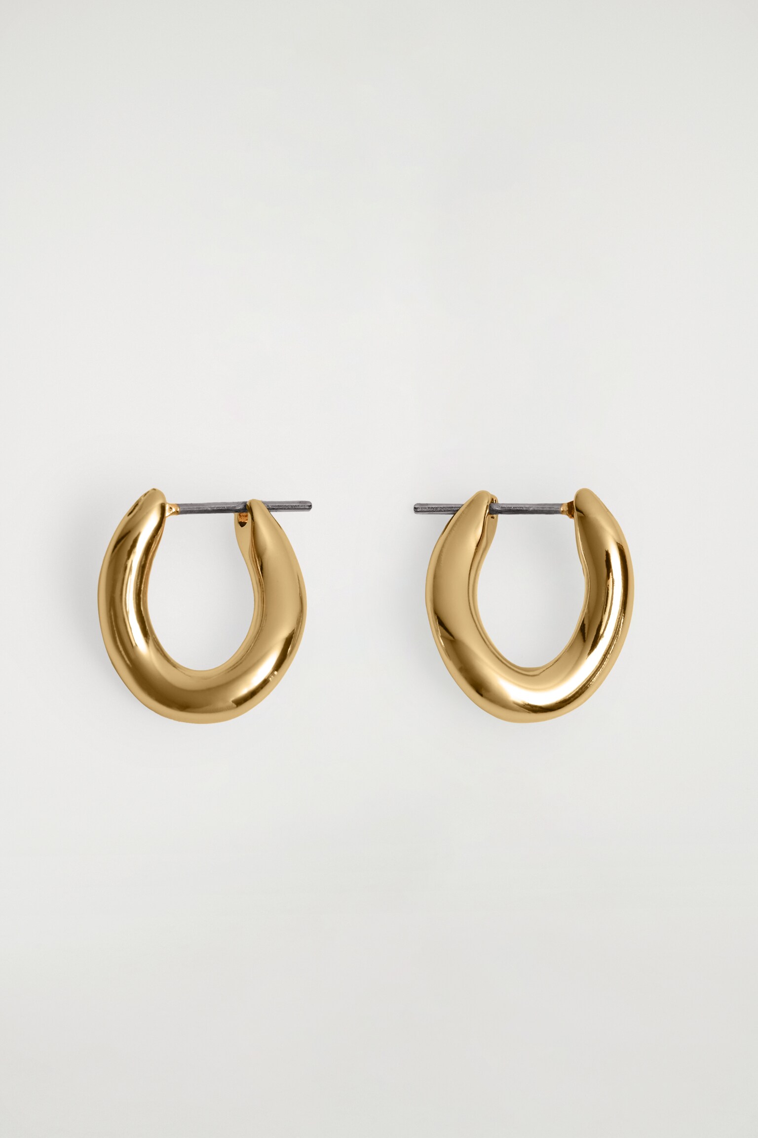 TWISTED HOOP EARRINGS - GOLD/SILVER - 2