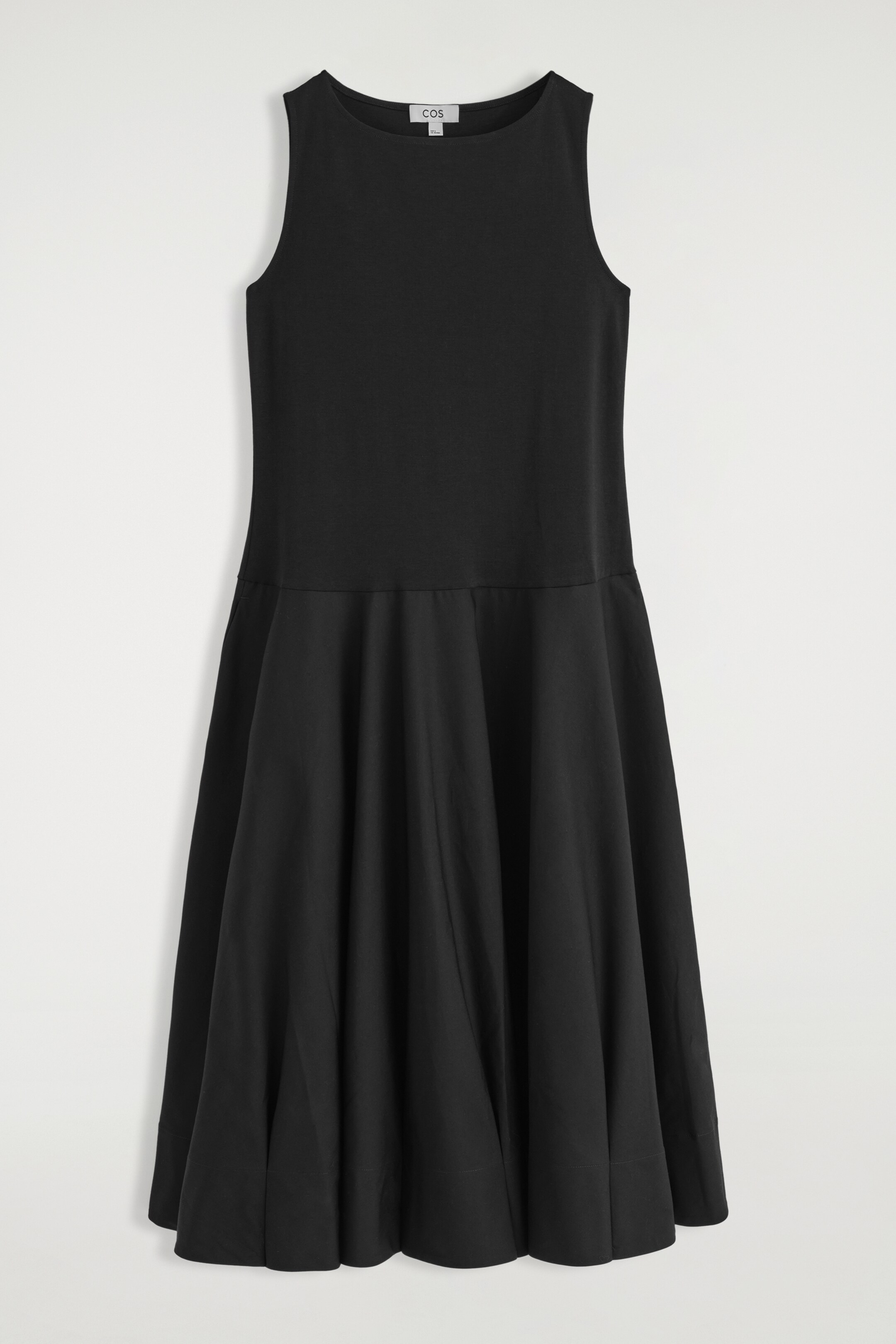 Nagyobb kép megtekintése: BOAT-NECK COTTON A-LINE MIDI DRESS - FEKETE - NŐI | H&M HU 5