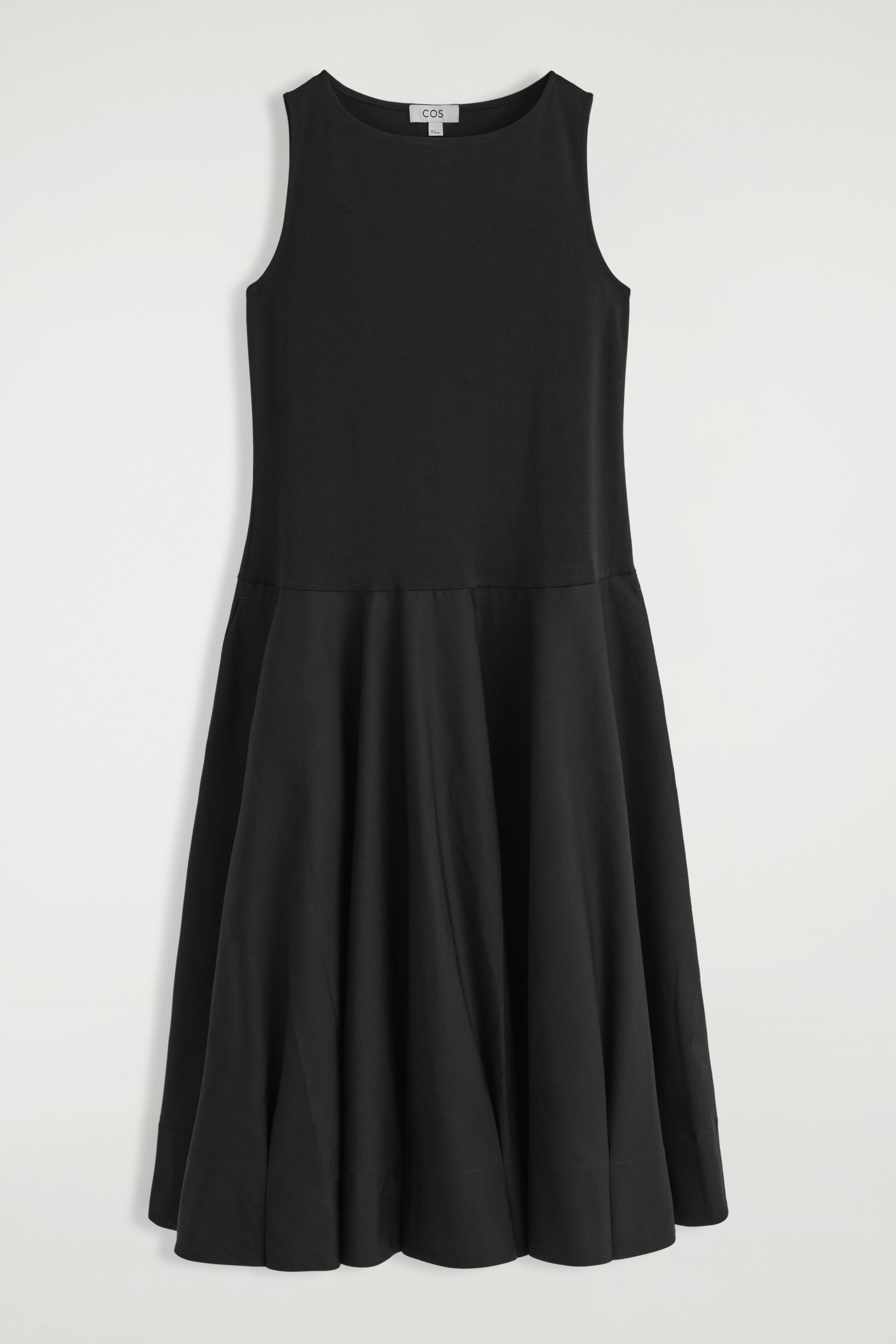 Ver imagen más grande: VESTIDO EVASÉ DE ALGODÓN CON CUELLO BARCO - NEGRO - MUJER | H&M ES 5