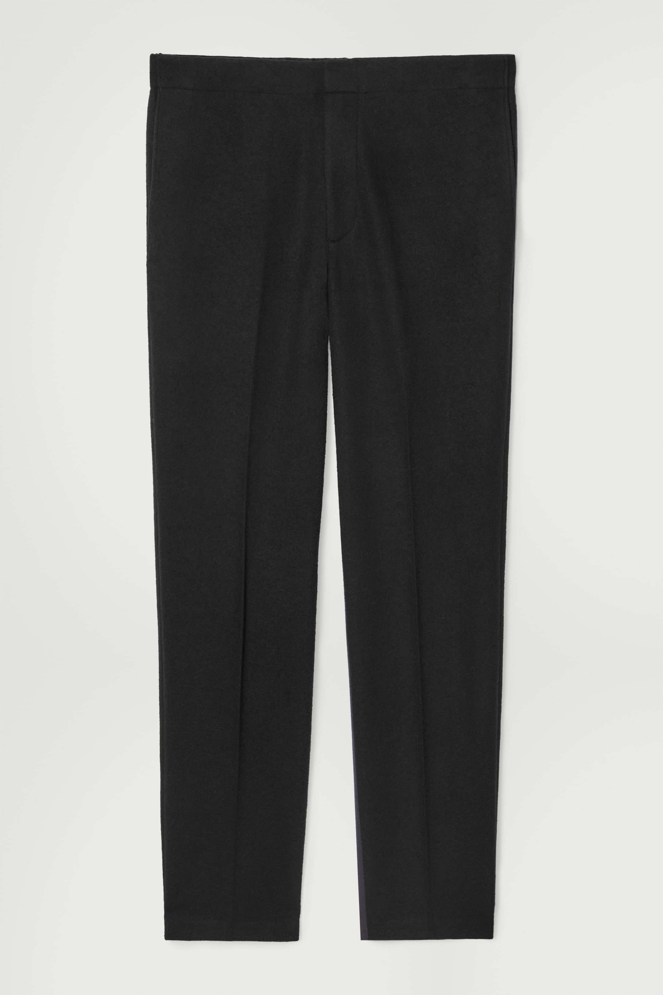 הצגת תמונה גדולה יותר: מכנסי צמר מרוקעים עם גומי - שחור - Men | H&M IL 1