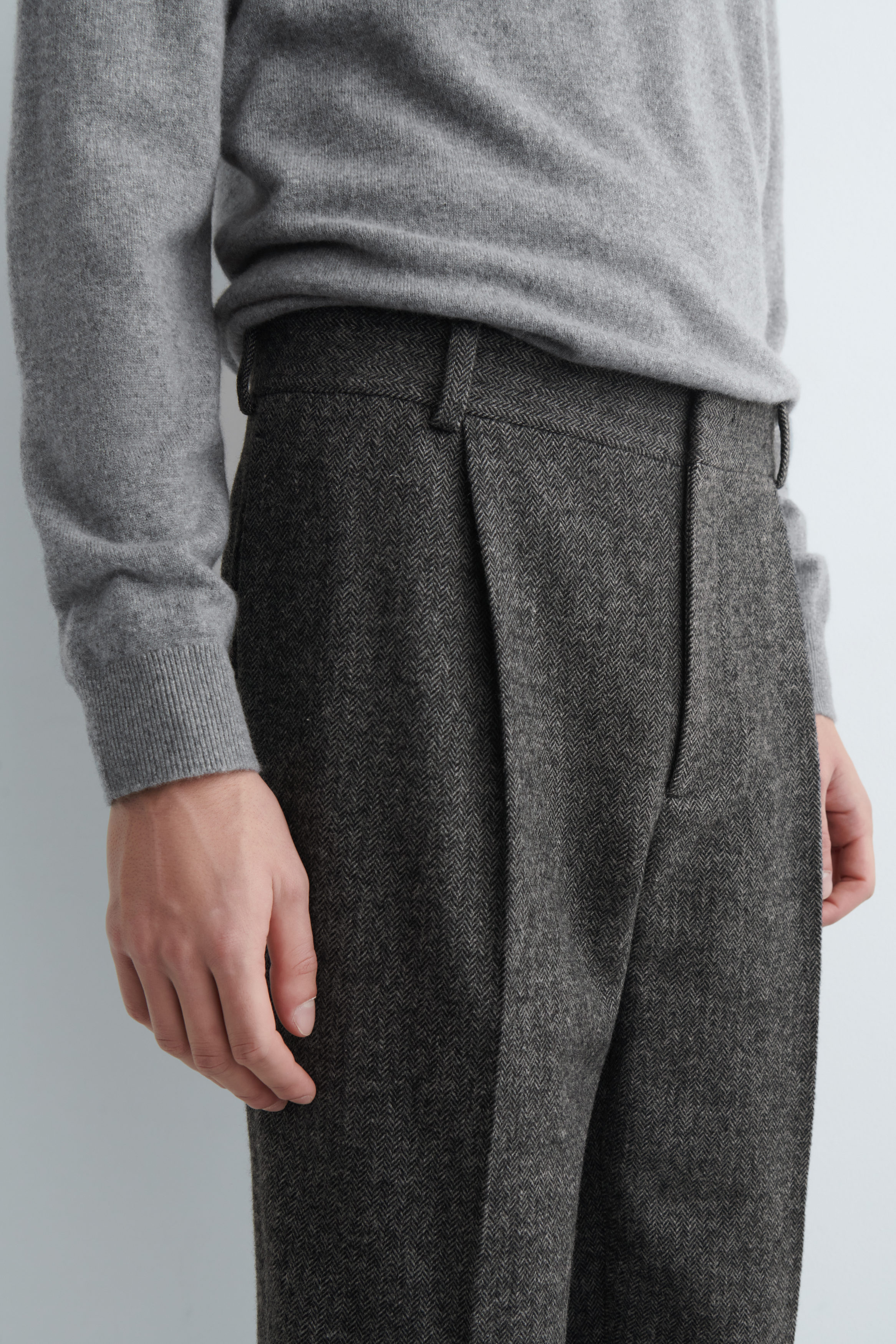パンツ At last & Co herringbone trousers 32 At Last & Co. Herringbone Trousers 1