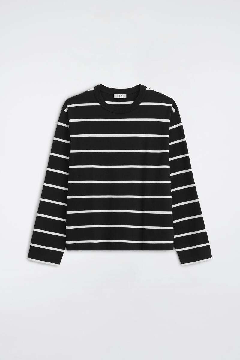 Relaxed Jersey Interlock Long-Sleeved T-Shirt