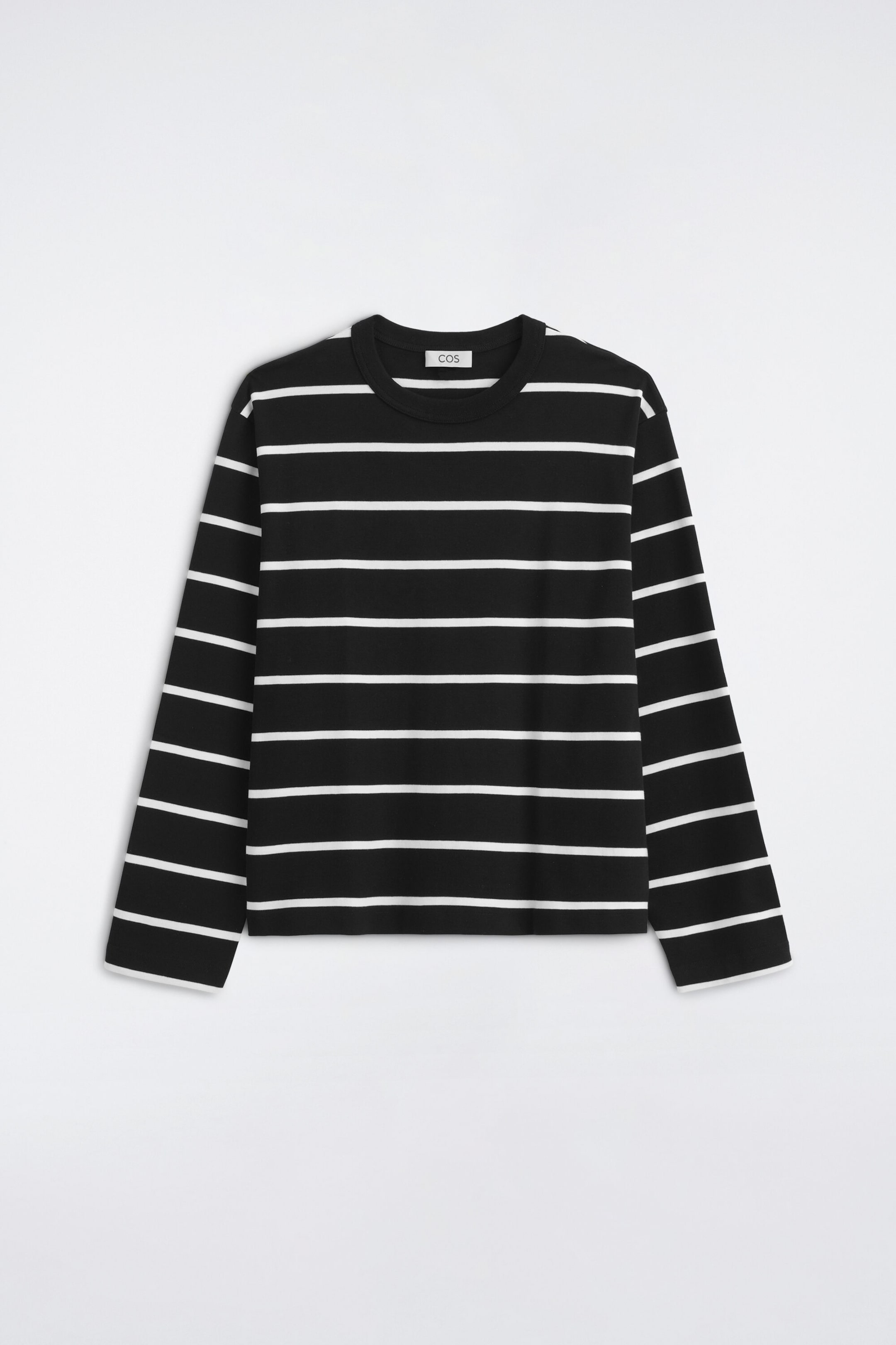 RELAXED JERSEY INTERLOCK LONG-SLEEVED T-SHIRT