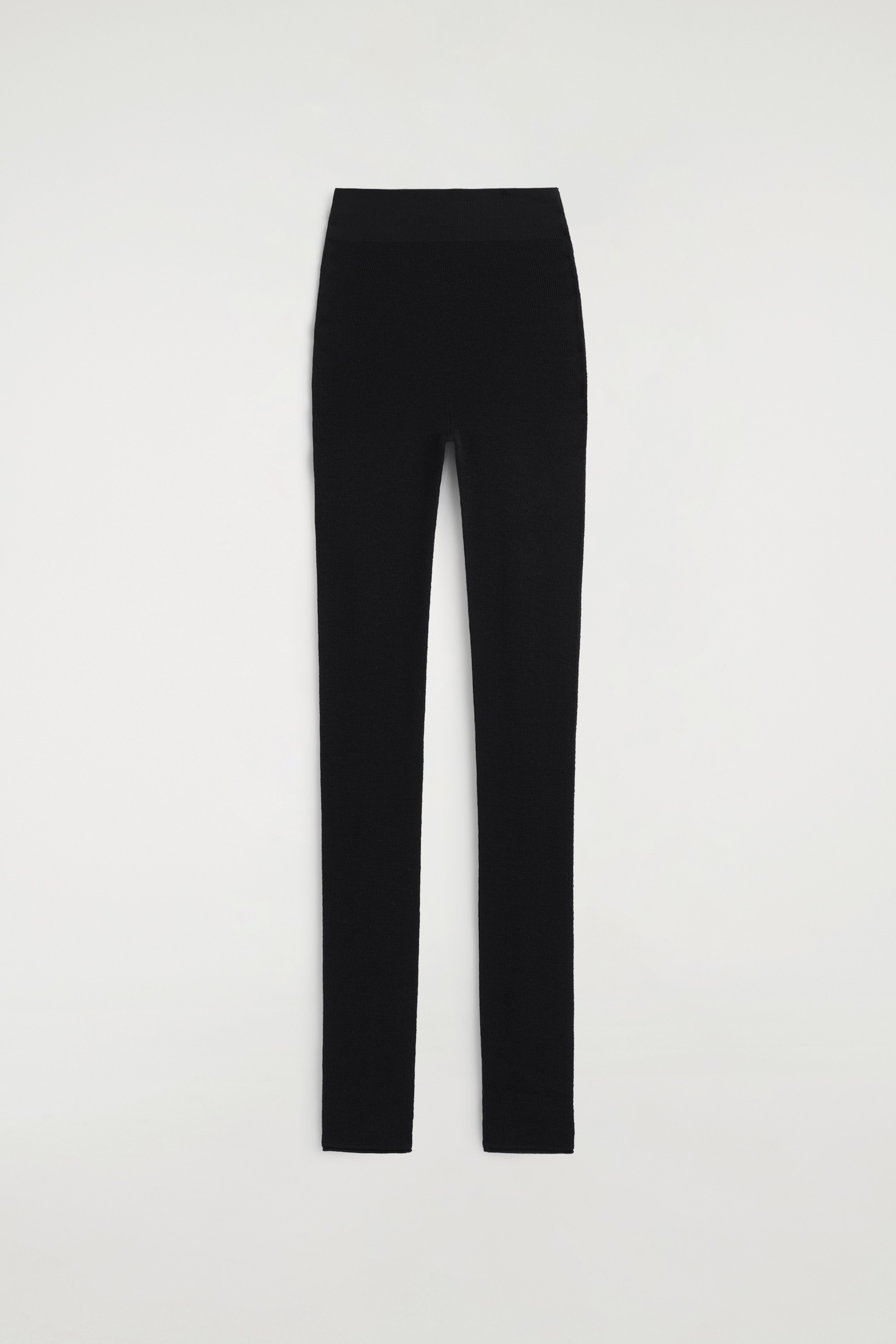 Naadloze merinowollen leggings - ZWART/MARINEBLAUW
