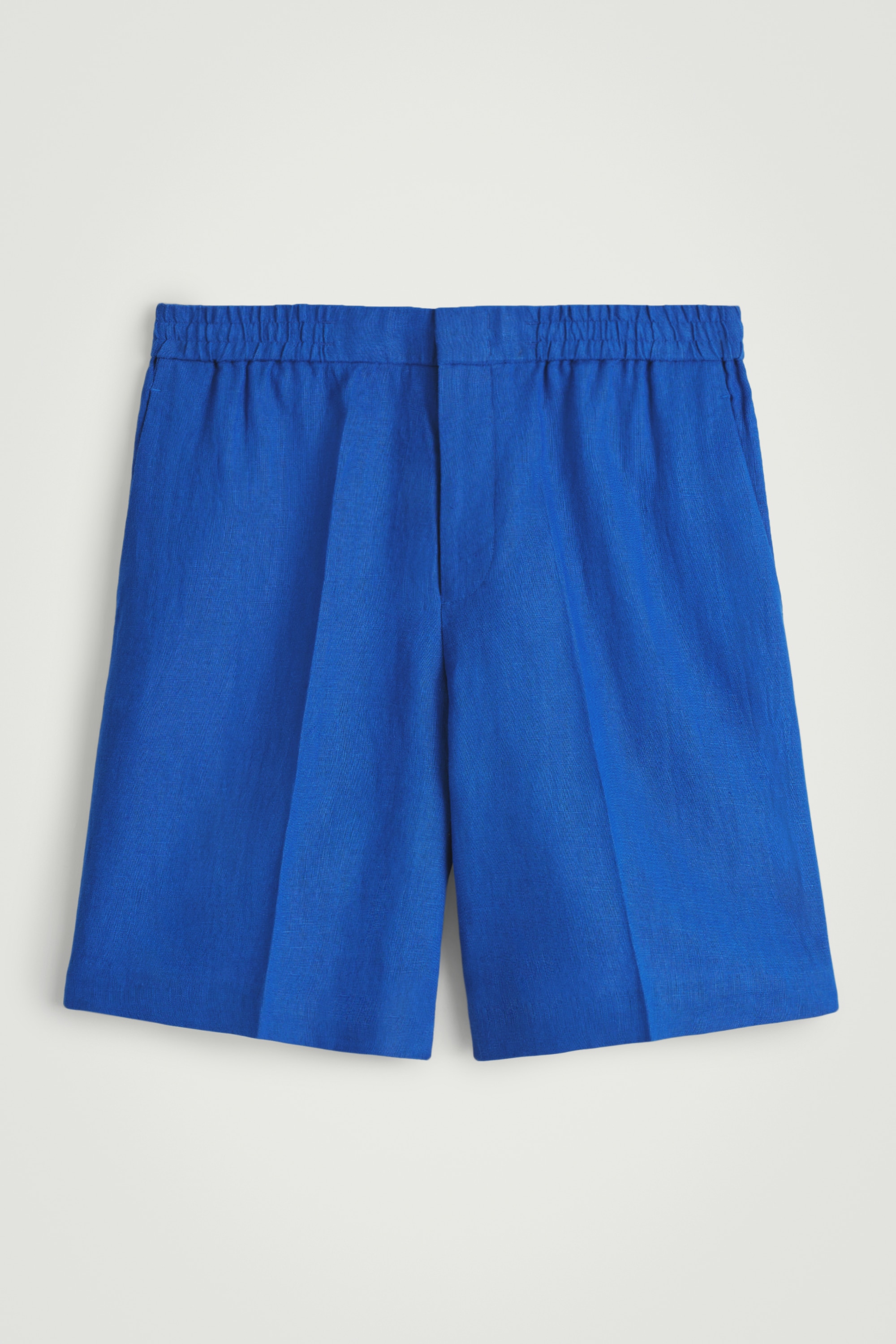 ELASTICATED LINEN SHORTS - BLUE/NAVY/BLACK/BROWN/WHITE